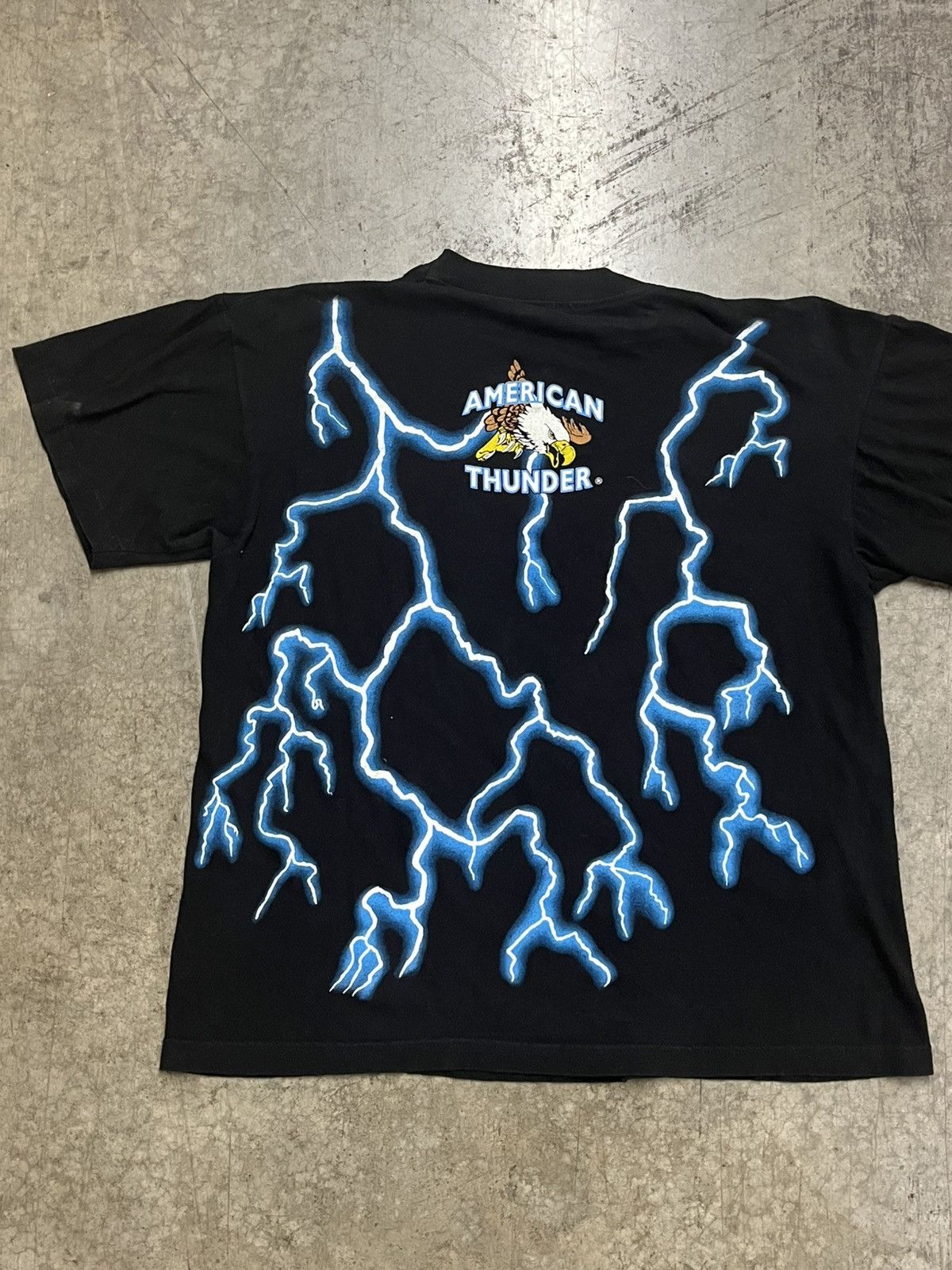 Vintage Vintage 90s American thunder AOP wolf tee shirt rare hype Size US L / EU 52-54 / 3 - 6 Thumbnail