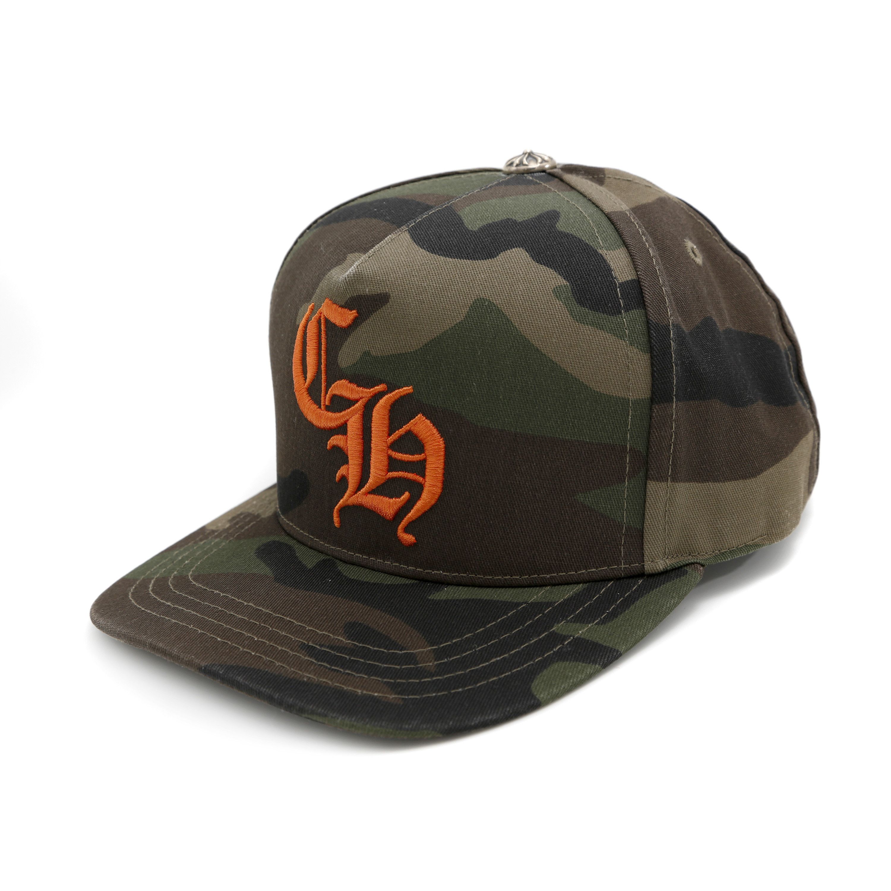 Chrome Hearts Camo With Orange CH Logo Hat Size ONE SIZE - 2 Thumbnail