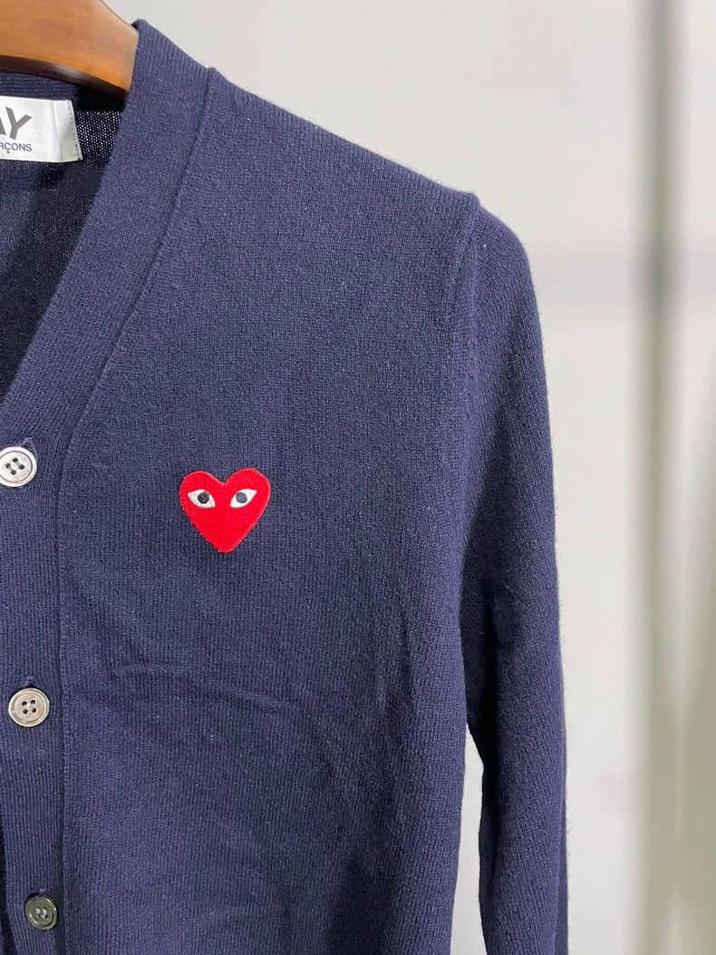 Comme des Garcons Comme Des Garcons Red Heart Black Cardigan Sweater Size M / US 6-8 / IT 42-44 - 4 Thumbnail
