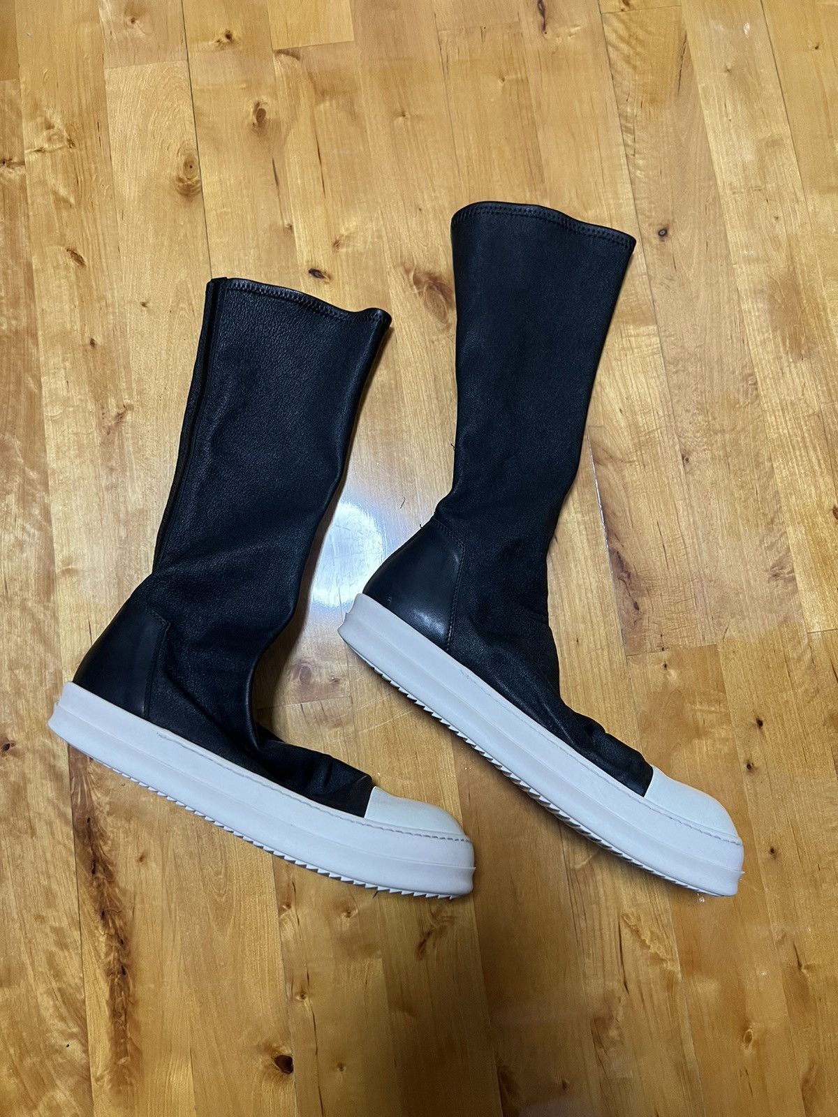 Rick Owens Rick owens mainline leather mid sock boots 41 Size US 8 / EU 41 - 4 Thumbnail