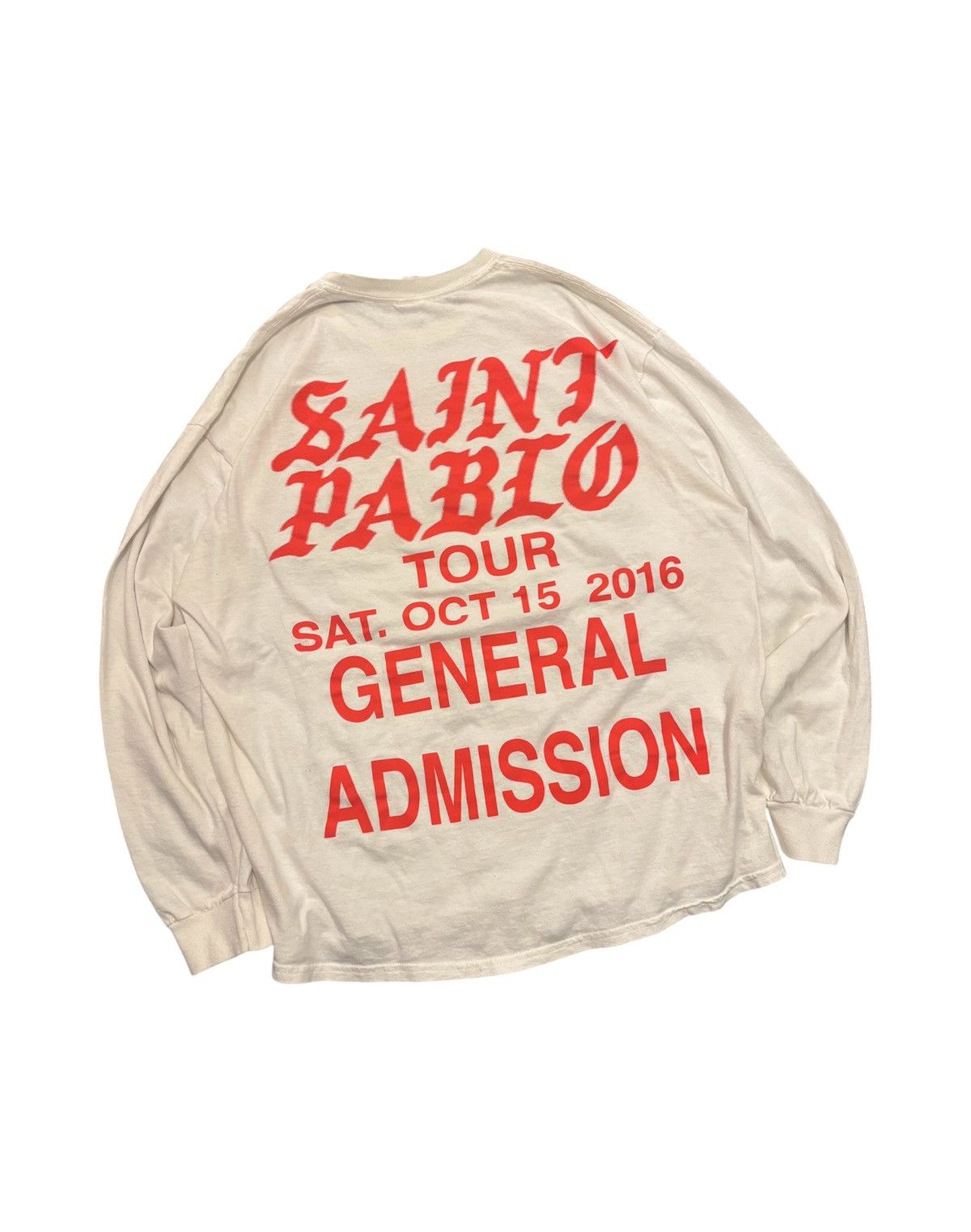 Kanye West 2016 Kanye West Saint Pablo Tour L/S Tee Size US XL / EU 56 / 4 - 1 Thumbnail