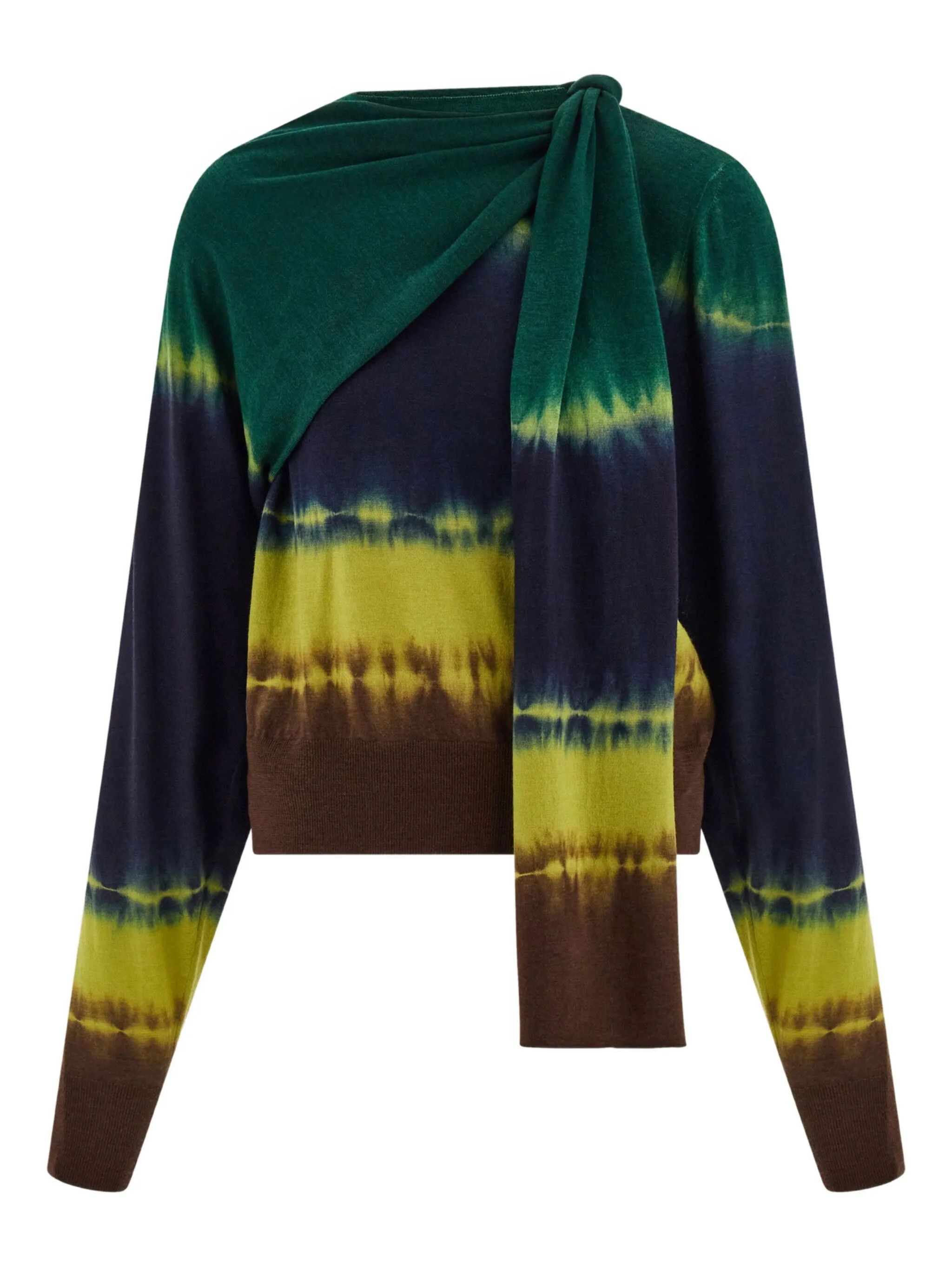 Salvatore Ferragamo o1s1rm0526 Tie-dye Print Sweater in Multicolor Size M / US 6-8 / IT 42-44 - 1 Thumbnail