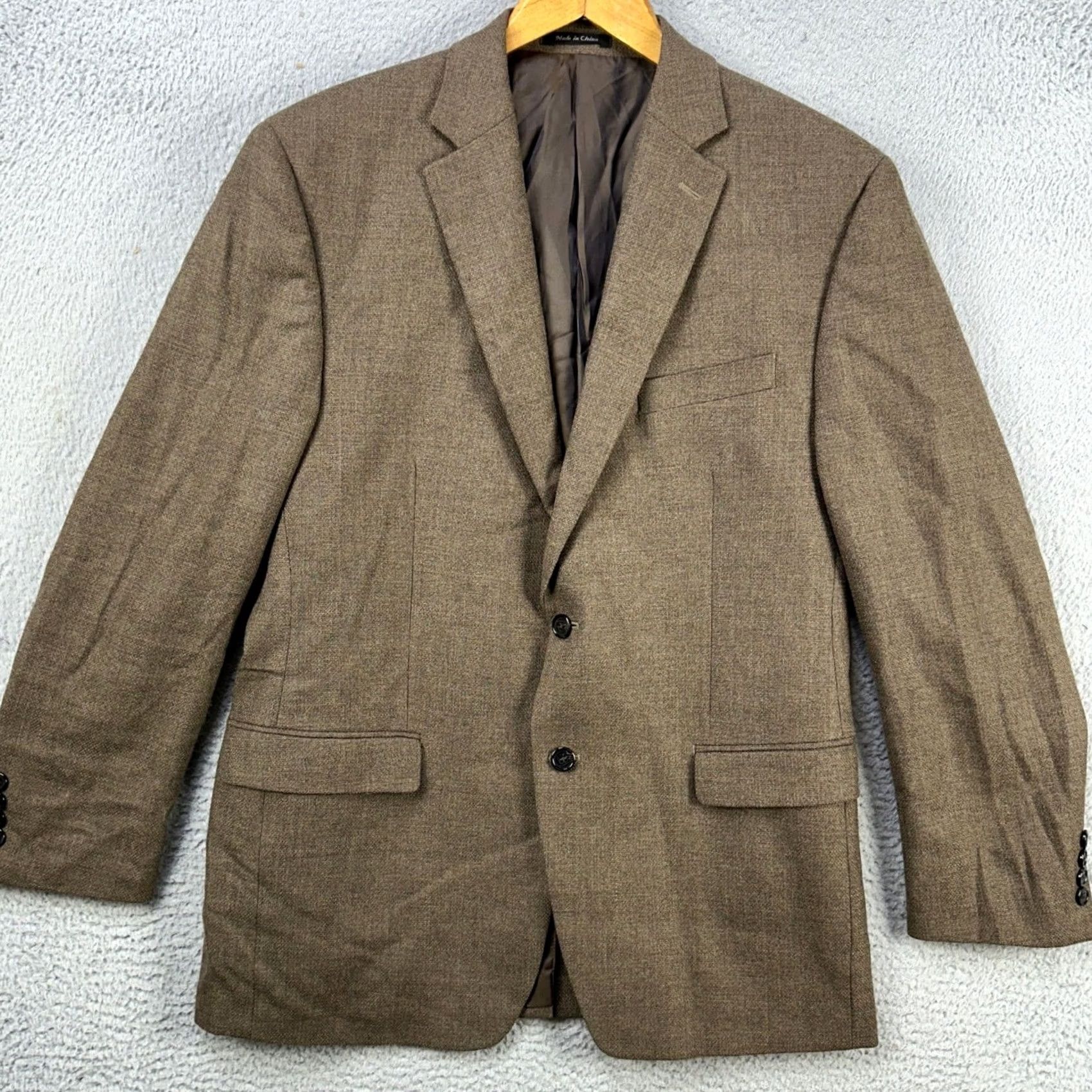 Ralph Lauren Lauren Ralph Lauren Wool Blazer Sport Coat Mens 42R Brown Long Sleeve Two-Button Size US XL / EU 56 / 4 - 3 Thumbnail