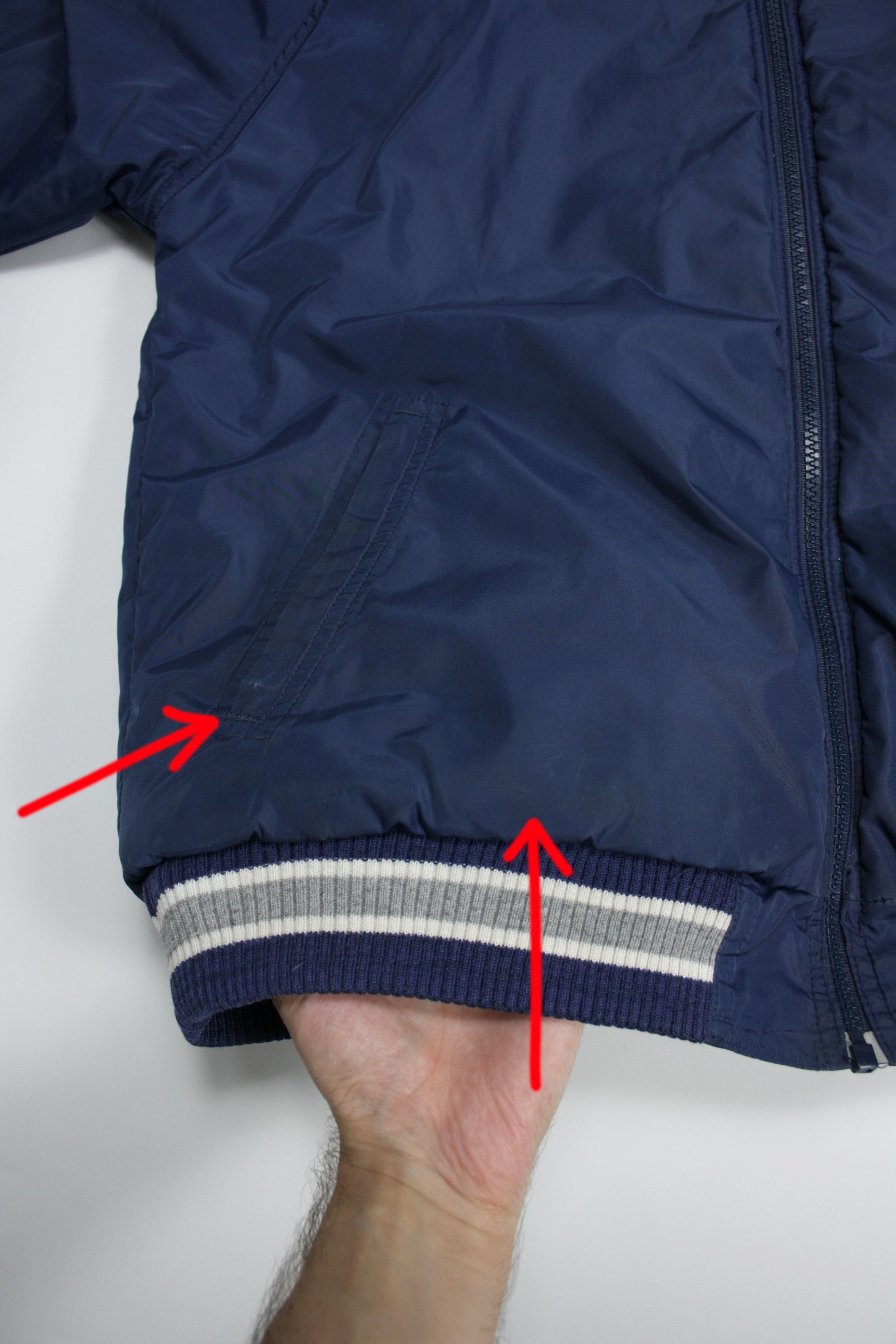 Asics × Vintage Asics 90s Vintage Nylon Hooded Varsity Padded Bomber Jacket Size US S / EU 44-46 / 1 - 10 Thumbnail