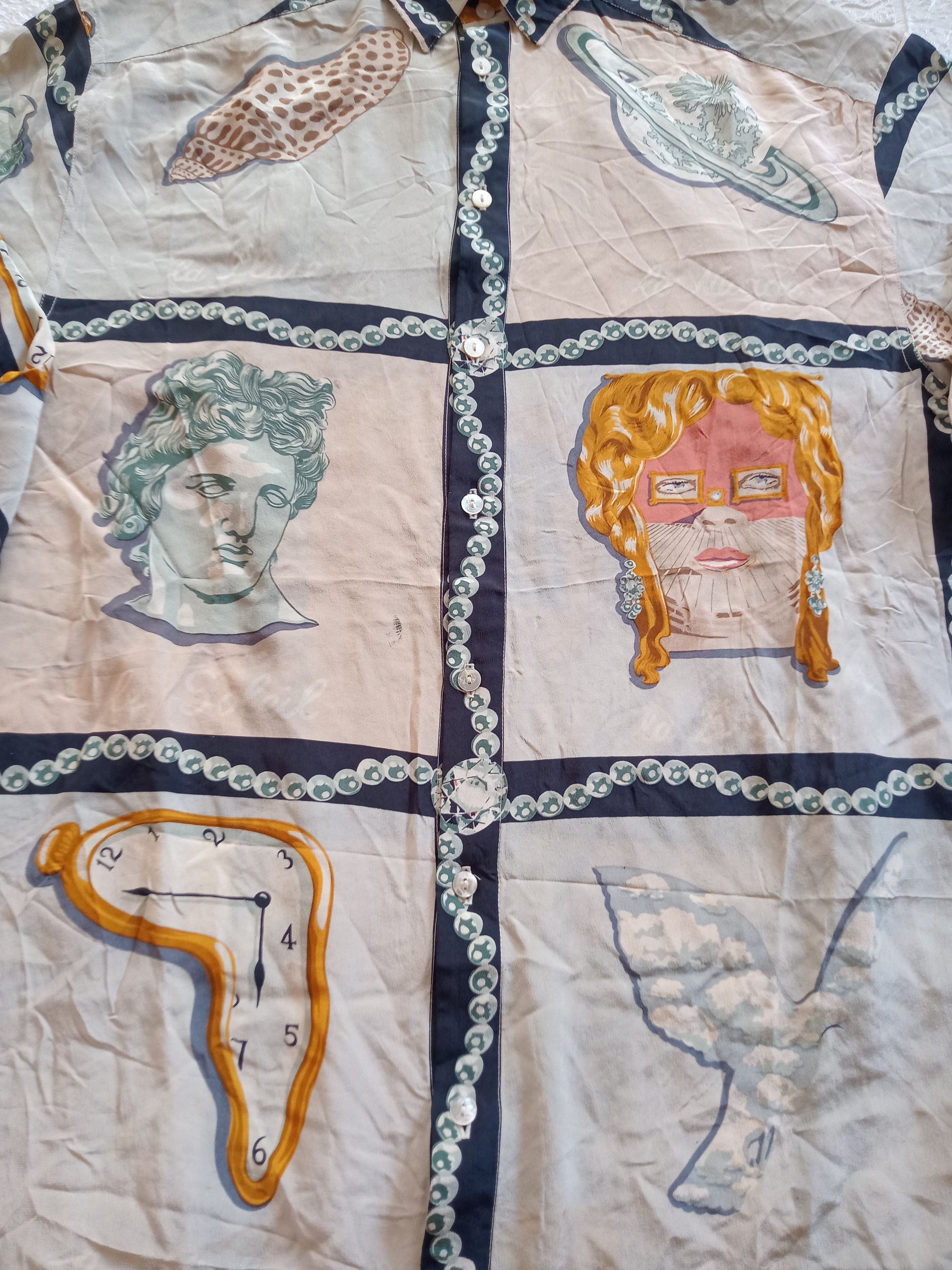Vintage Kemeja art shirt Size L / US 10 / IT 46 - 4 Thumbnail