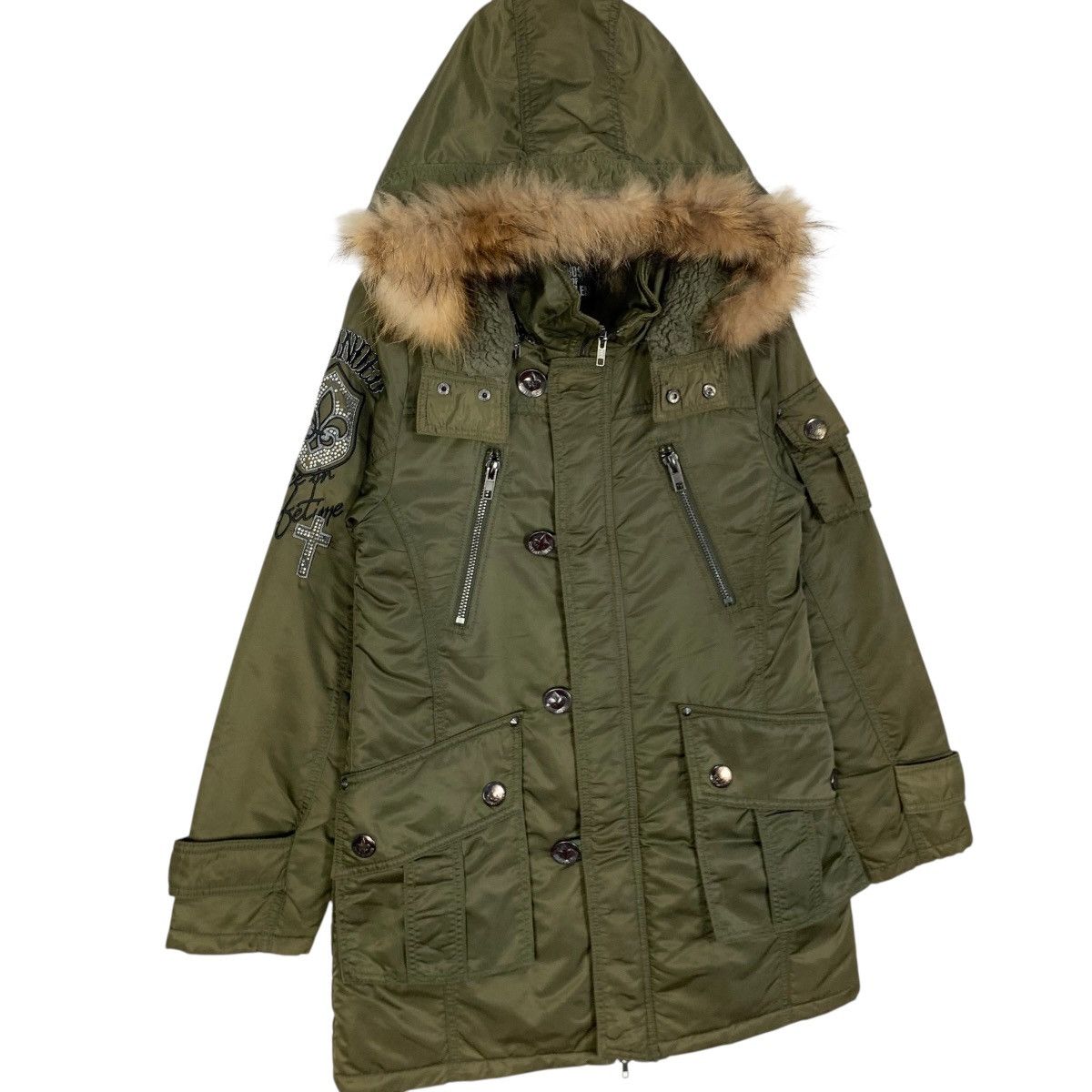 If Six Was Nine Vintage Ghost Of Harlem Parka Jacket FauxFur Hoodie Military Size US S / EU 44-46 / 1 - 2 Thumbnail