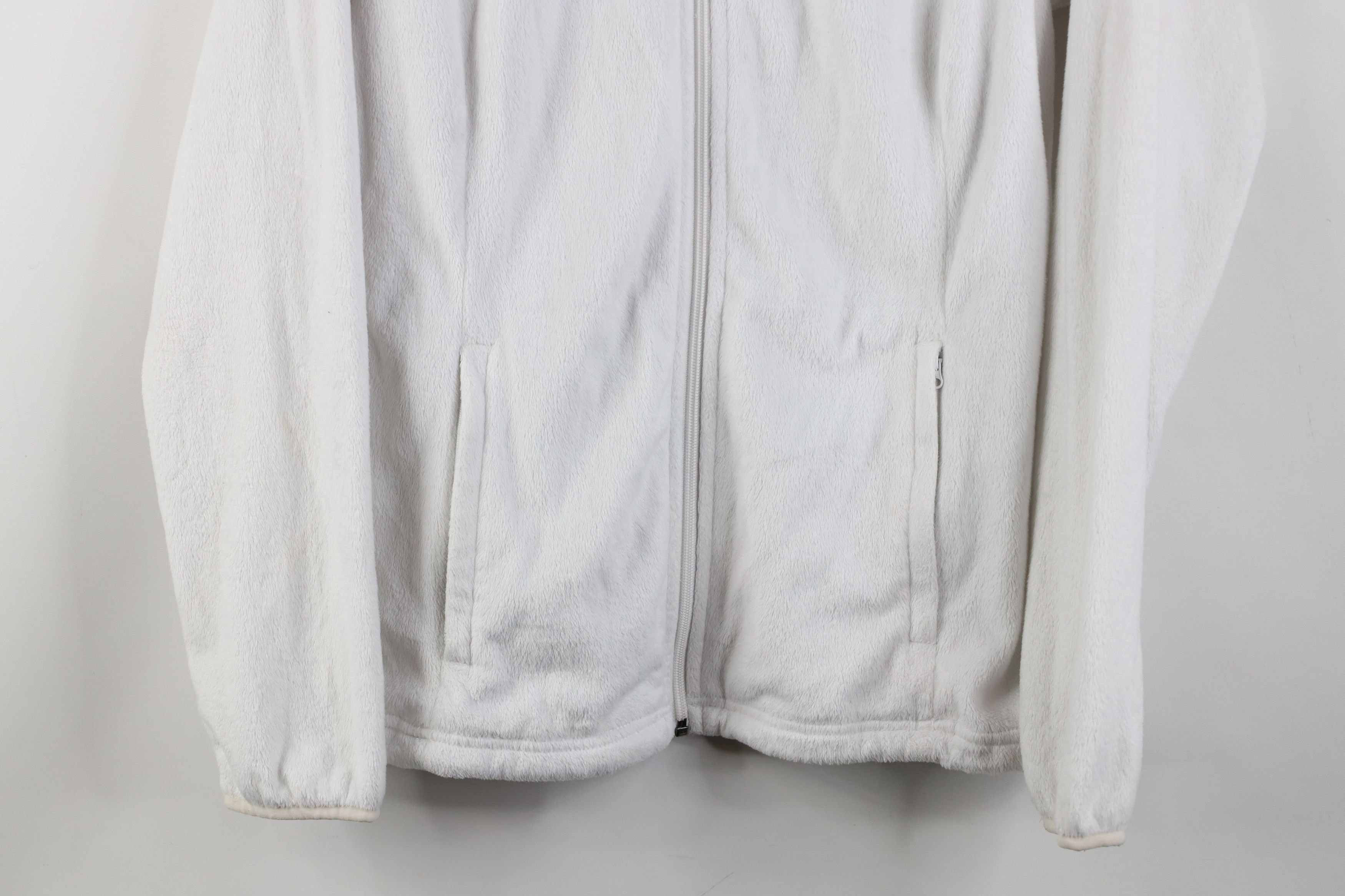 Columbia Vintage Y2K Columbia Fleece Full Zip Hooded Jacket White Size M / US 6-8 / IT 42-44 - 3 Thumbnail