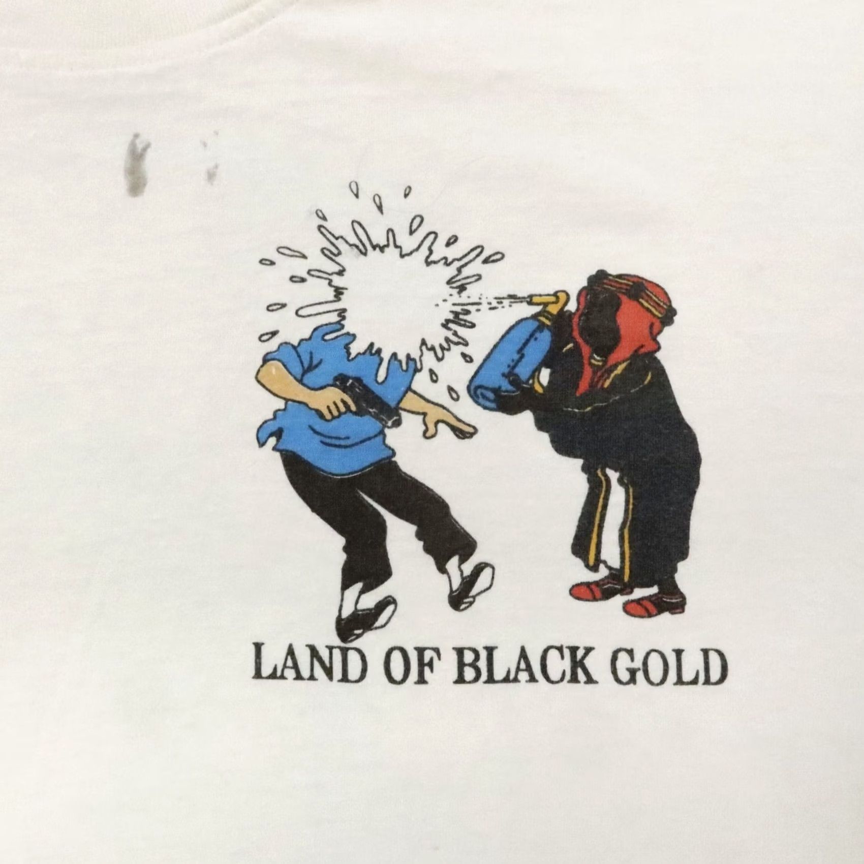 Vintage Vintage Adventures of Tin Tin Land of Black Gold TShirt XL White - Nike Shirt Style? Size US XL / EU 56 / 4 - 7 Thumbnail
