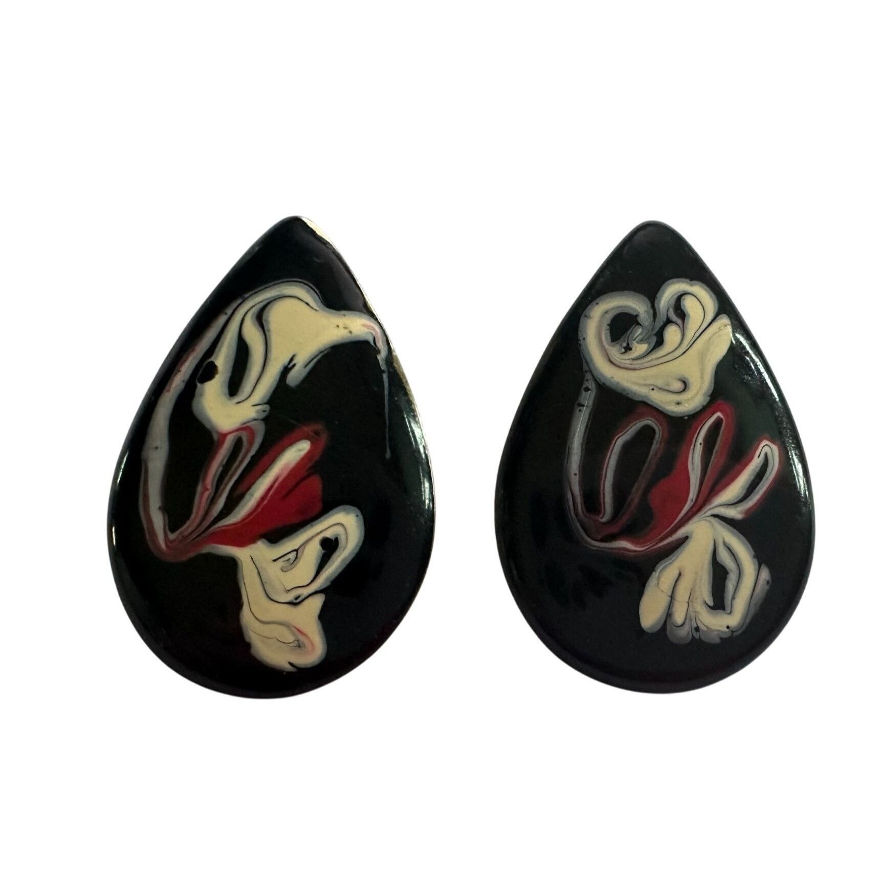 Other Women's Tear Drop Shaped Earrings with Swirl Design Size ONE SIZE - 1 Thumbnail