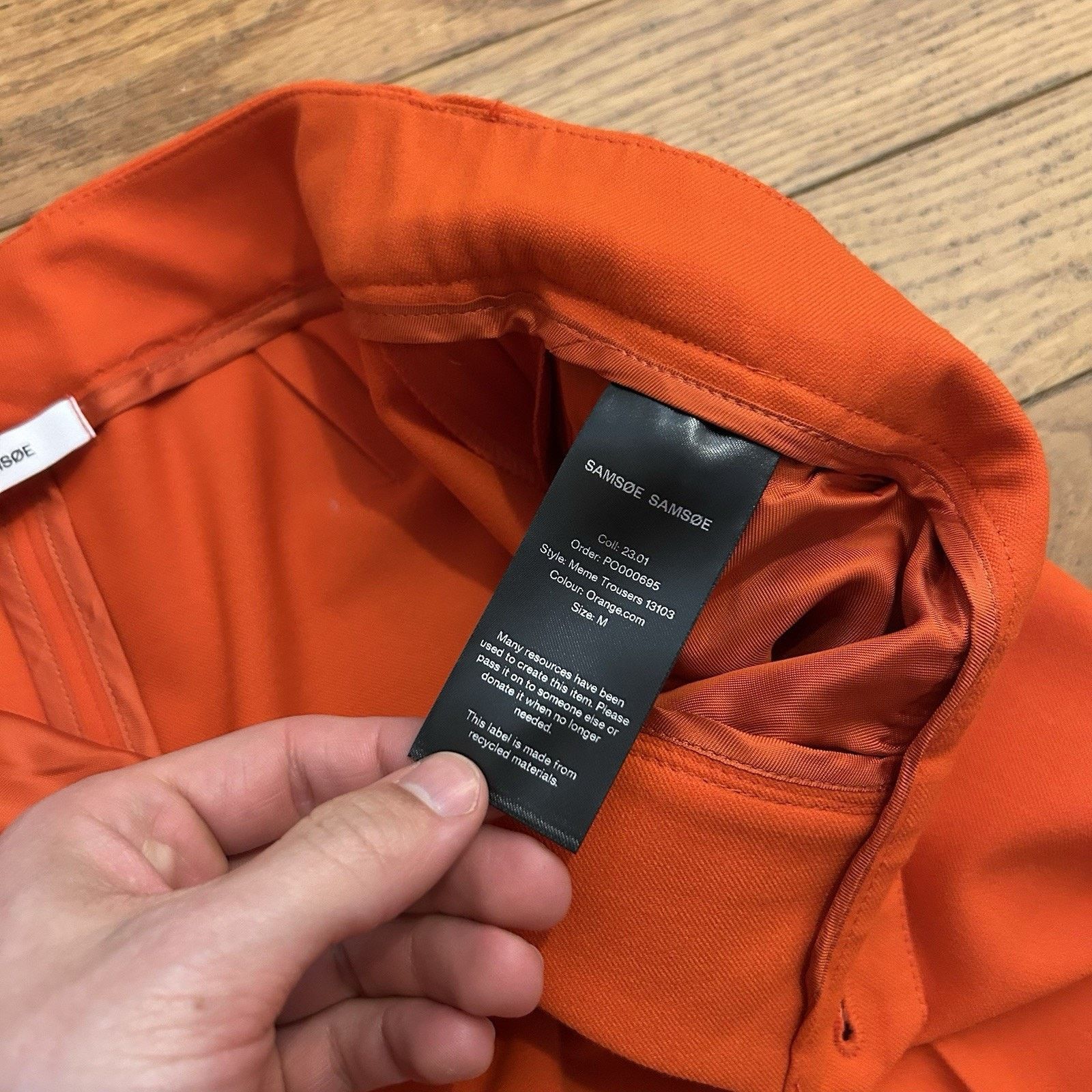 Samsoe Samsoe Meme Trousers Orange Pleated Wide Leg Pants Medium Size 30" / US 8 / IT 44 - 4 Thumbnail