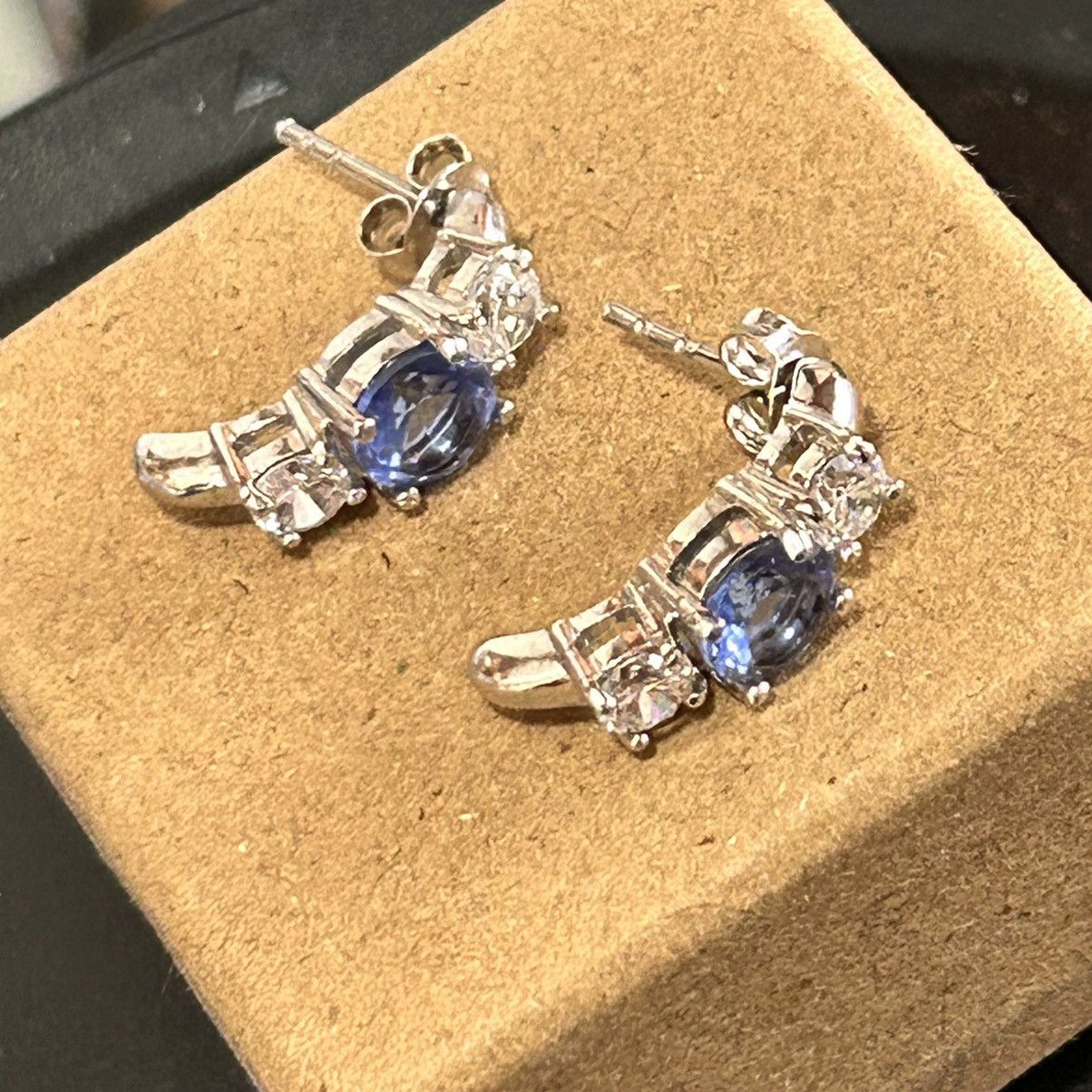 Jewelry Freida Rothman triple stone half hoop sterling earrings NIB Size ONE SIZE - 21 Thumbnail