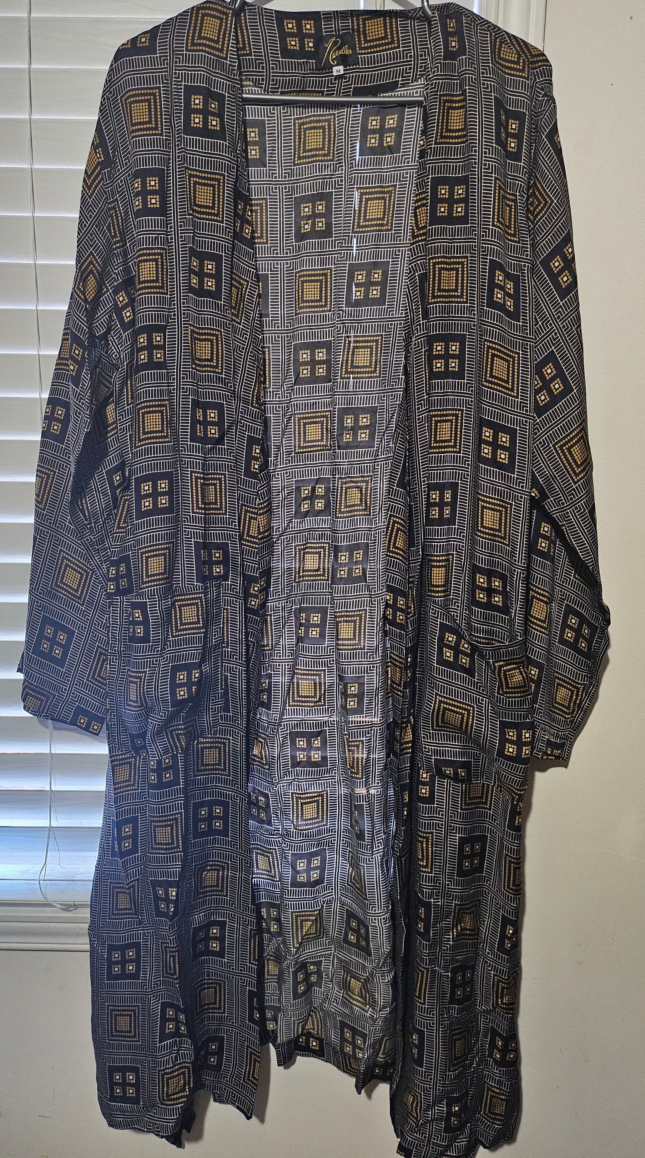 image of Needles V-Neck Robe in Navy, Men's (Size Medium)