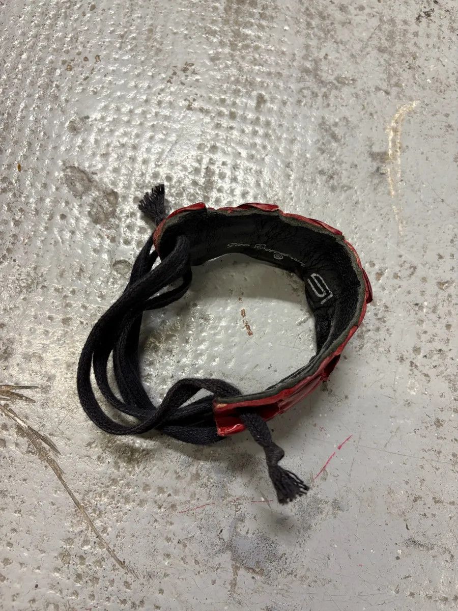 Vintage Ivo Scunzani Red Crocodile Leather Armband Bracelet Size ONE SIZE - 4 Thumbnail