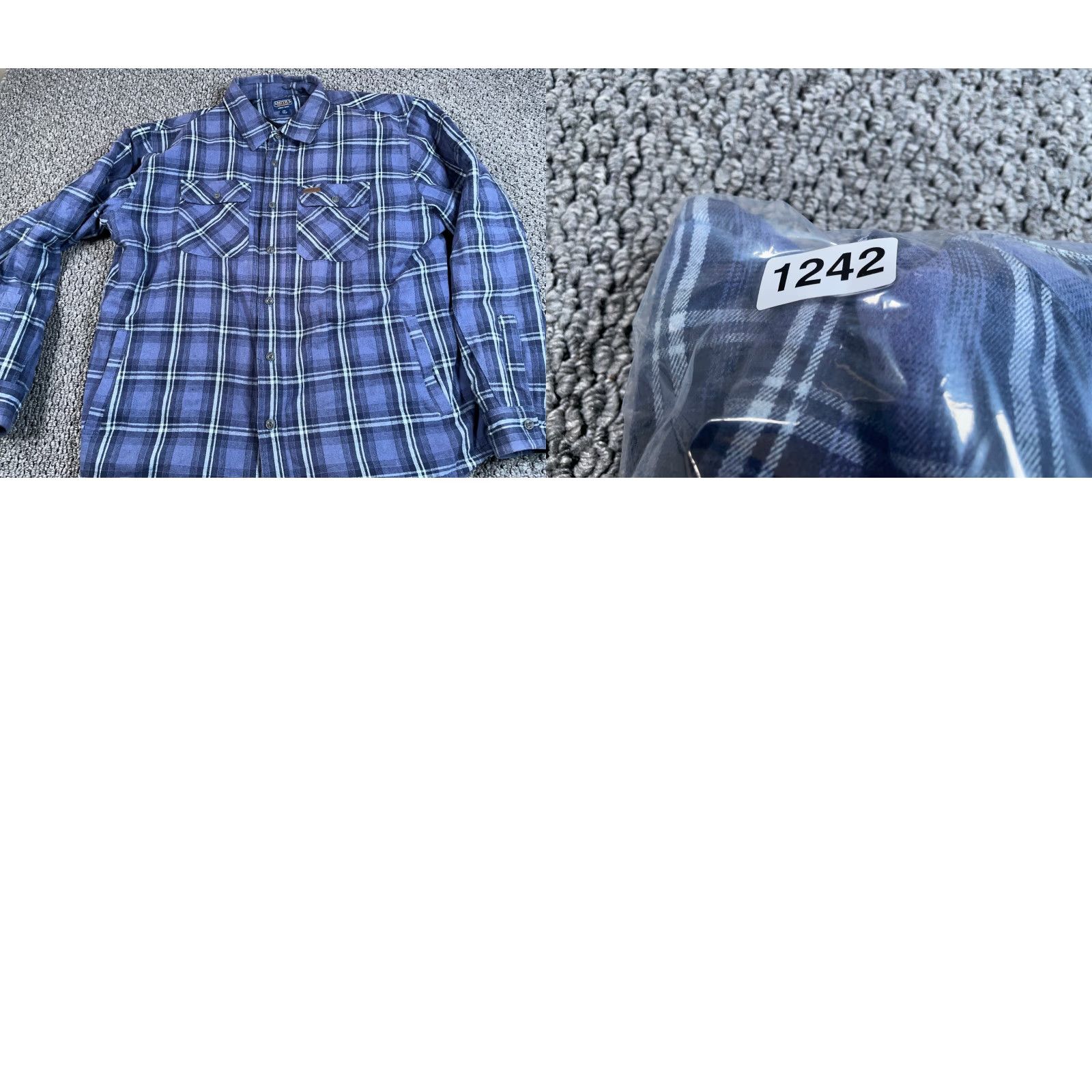 Vintage Workwear Fleece Lined Flannel Jacket Adult 2XL Blue Plaid Heavyweight Size US XXL / EU 58 / 5 - 10 Thumbnail