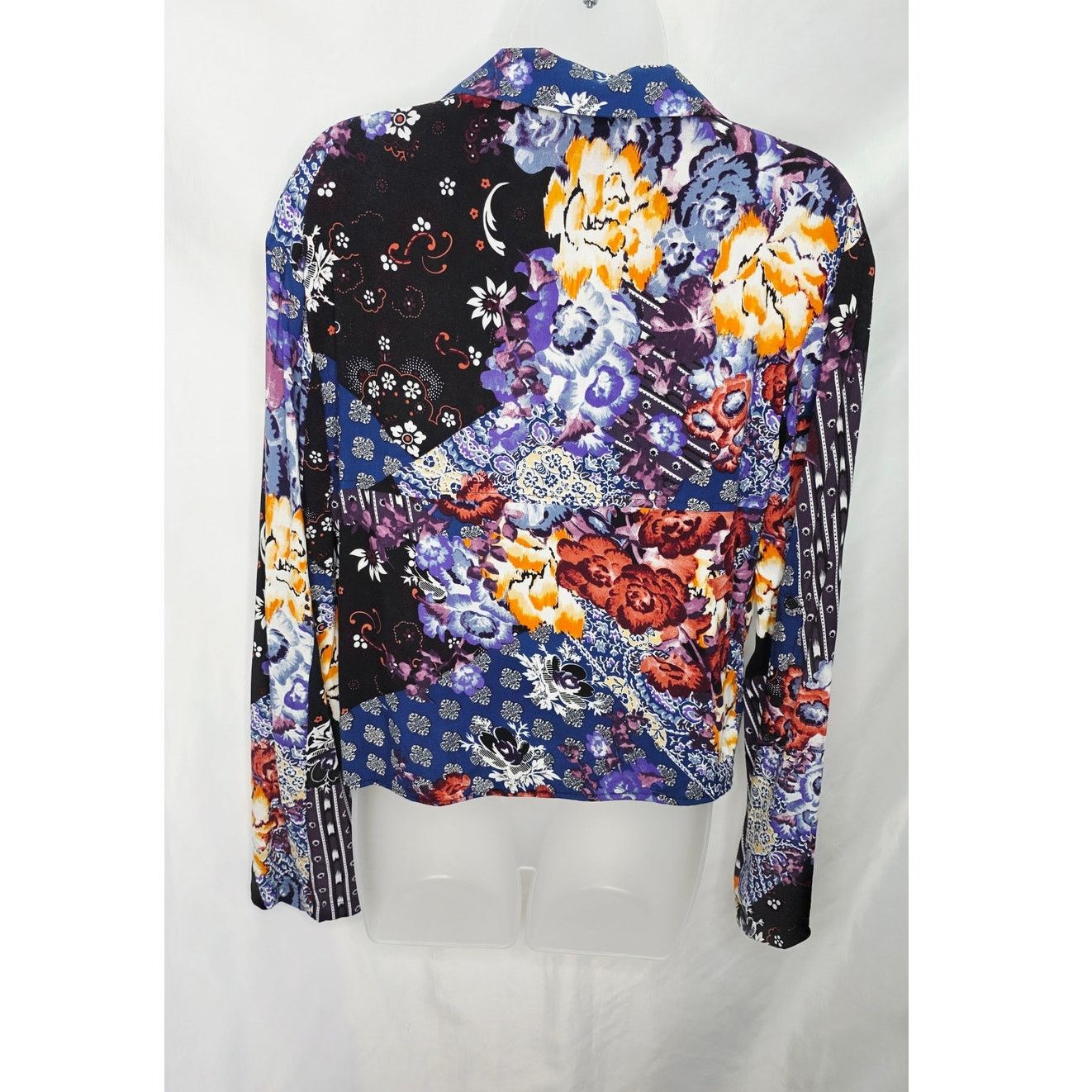 Other Boho Floral Blouse Women's M Lightweight Button Front Top Size M / US 6-8 / IT 42-44 - 2 Thumbnail