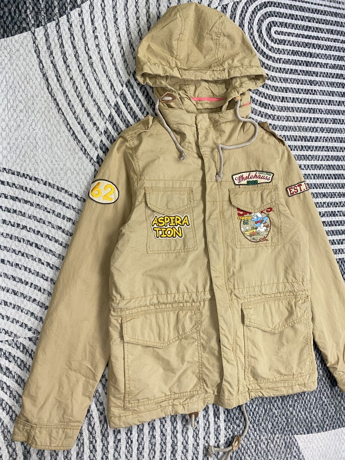 Japanese Brand Vintage Whole Hauss Military Patch Jacket Size US S / EU 44-46 / 1 - 3 Thumbnail