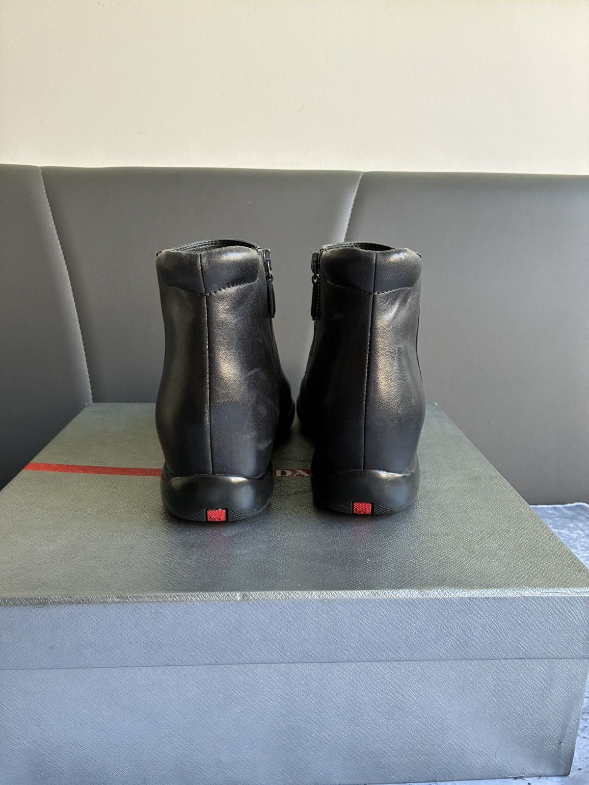 Prada Vintage Prada Leather Ankle Boots Size US 8.5 / IT 38.5 - 3 Thumbnail