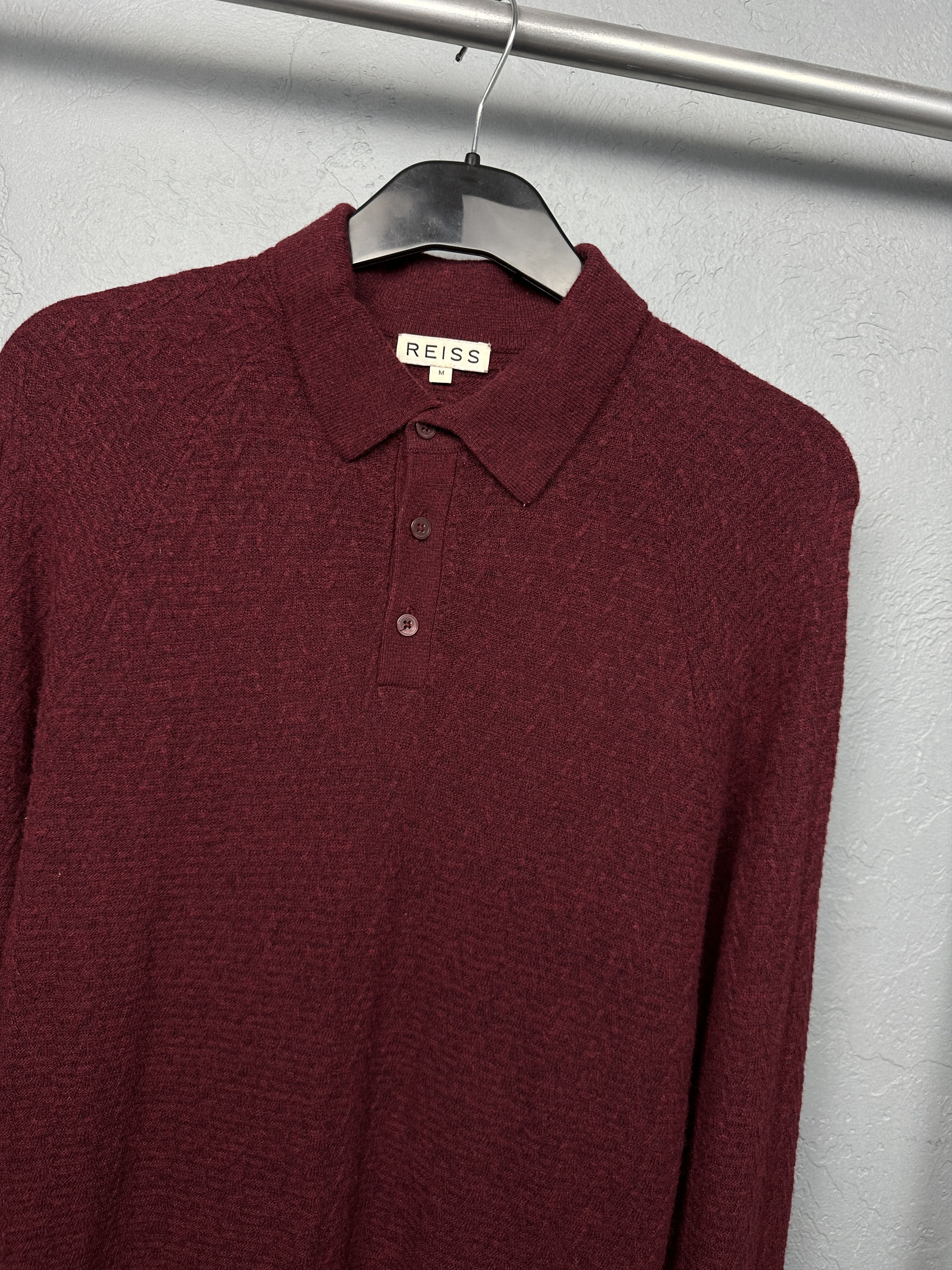 Reiss Reiss Mens Nylon - Viscose Collared Sweater Size US M / EU 48-50 / 2 - 2 Thumbnail