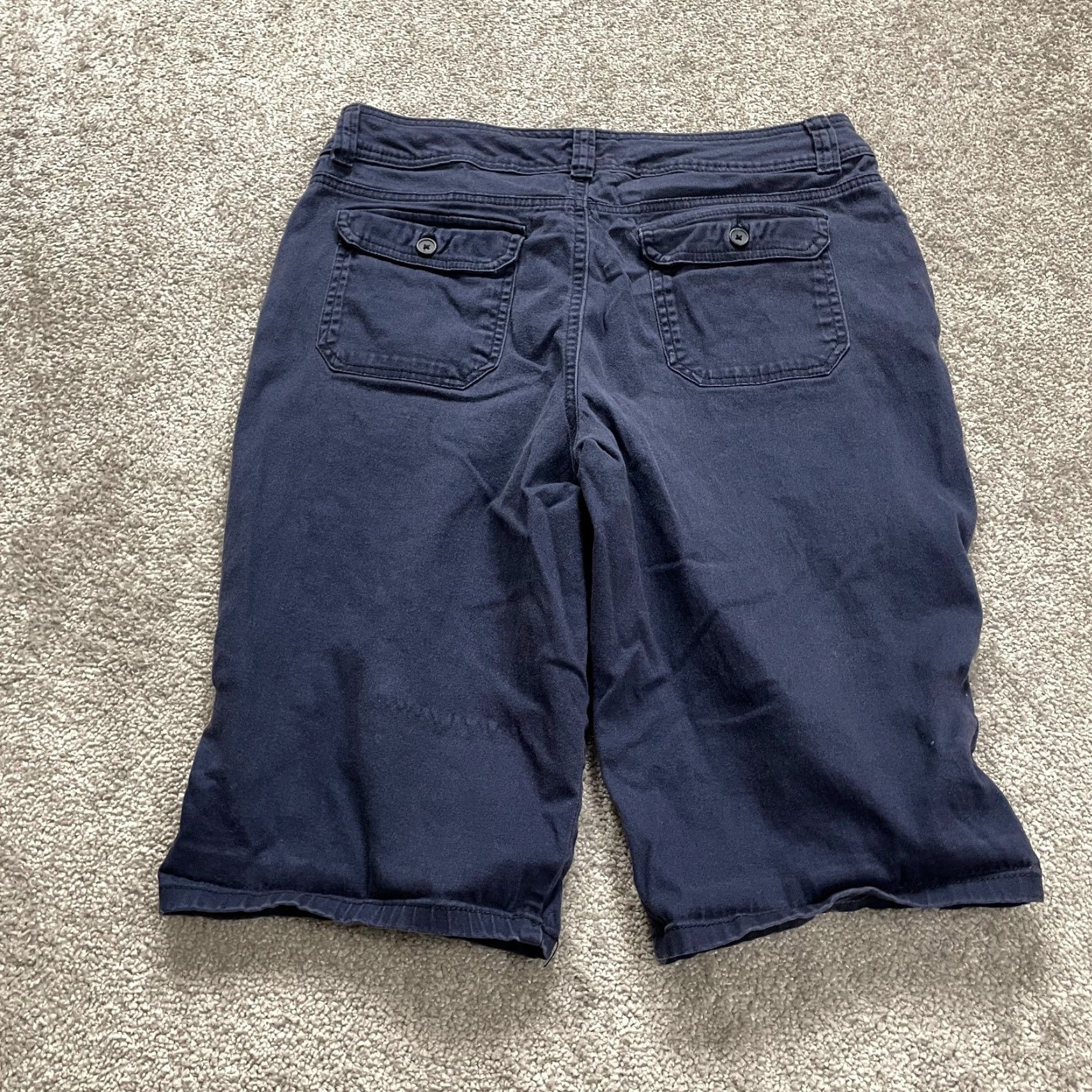 Charter Club Charter Club Bermuda Chino Shorts Womens 10 Navy Blue Mid Rise Casual 34 Waist 13.5 Inseam Size 32" / US 10 / IT 46 - 2 Thumbnail