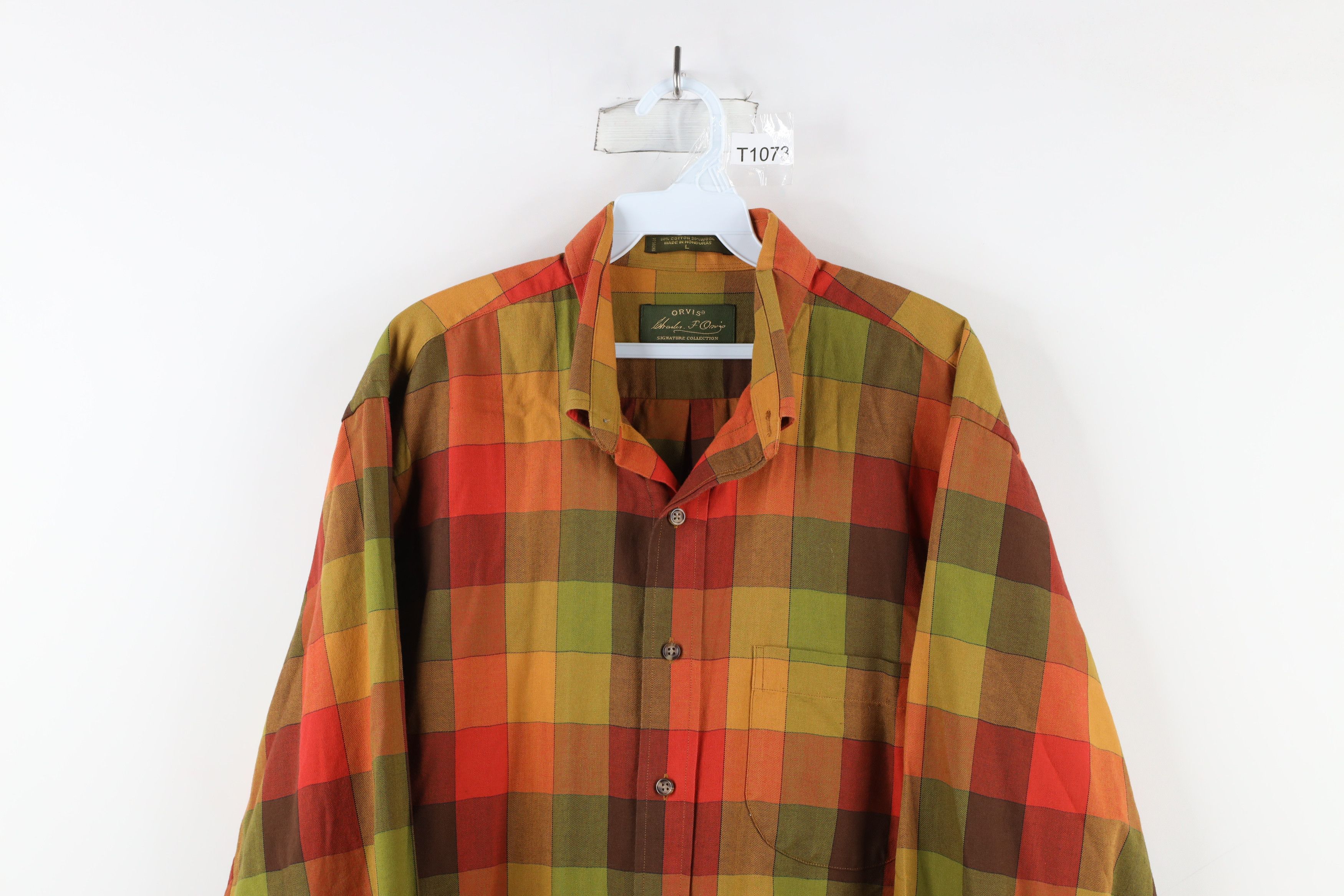 Orvis × Vintage Vintage Orvis Rainbow Madras Plaid Button Down Shirt Size US L / EU 52-54 / 3 - 2 Thumbnail