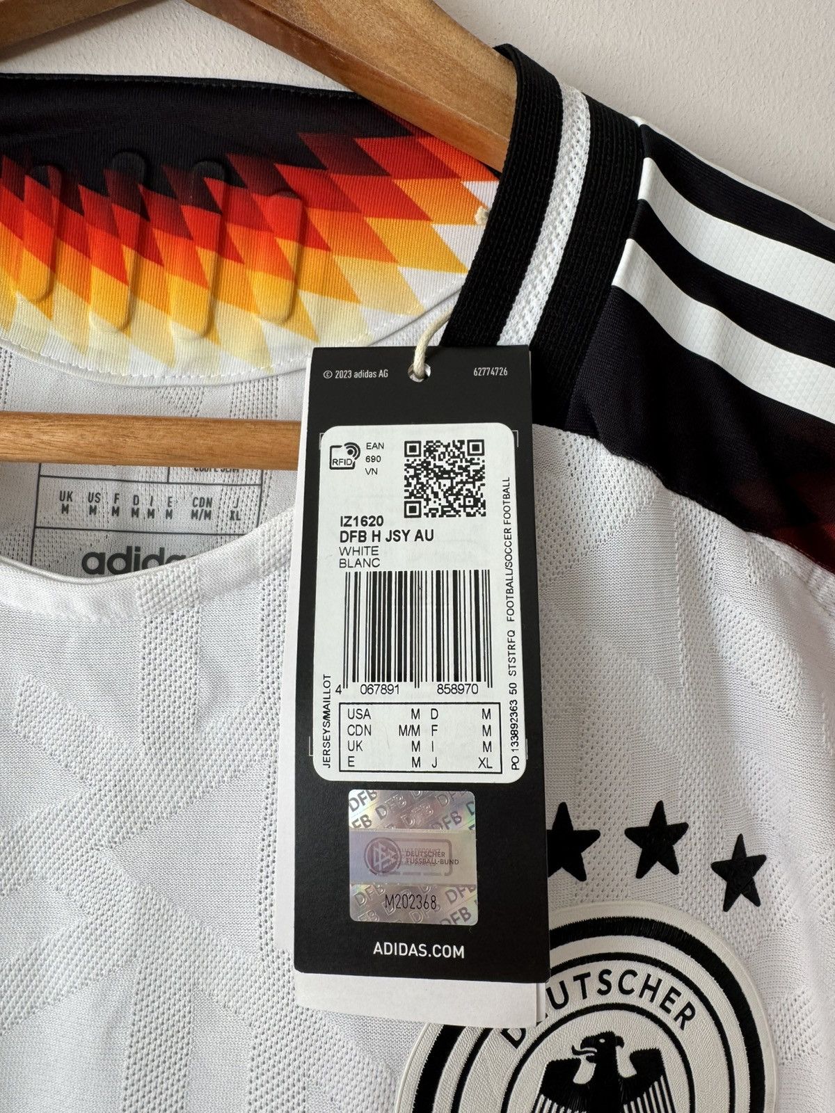 Adidas Kroos #8 Germany 2023-2024 Player Issue Home Soccer Jersey Size US M / EU 48-50 / 2 - 9 Thumbnail