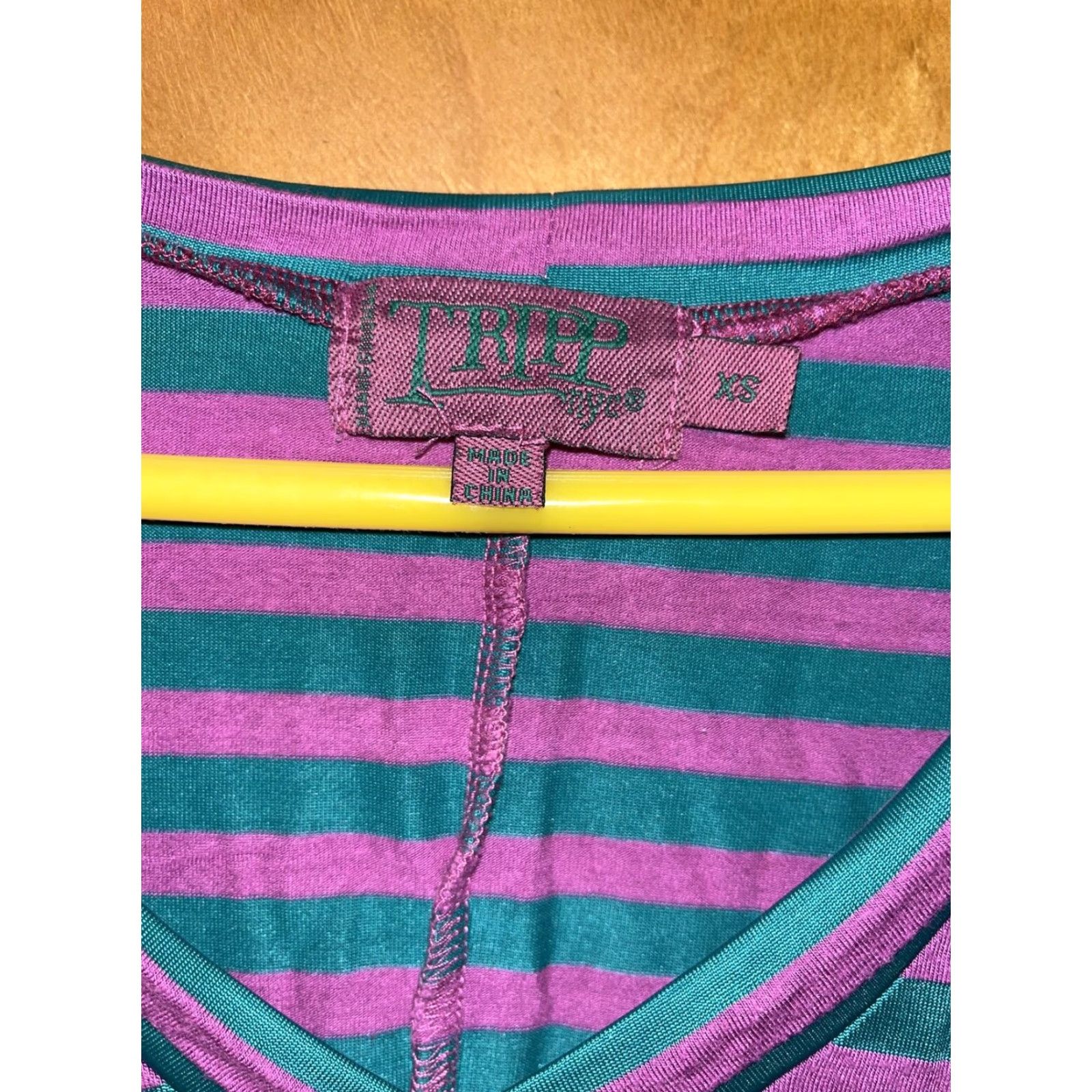 Tripp NYC TRIPP NYC Y2K Blouse Women XS Multicolor Striped V-Neck Long Sleeve Puffy Sleeves Casual Festival Size XS / US 0-2 / IT 36-38 - 2 Thumbnail