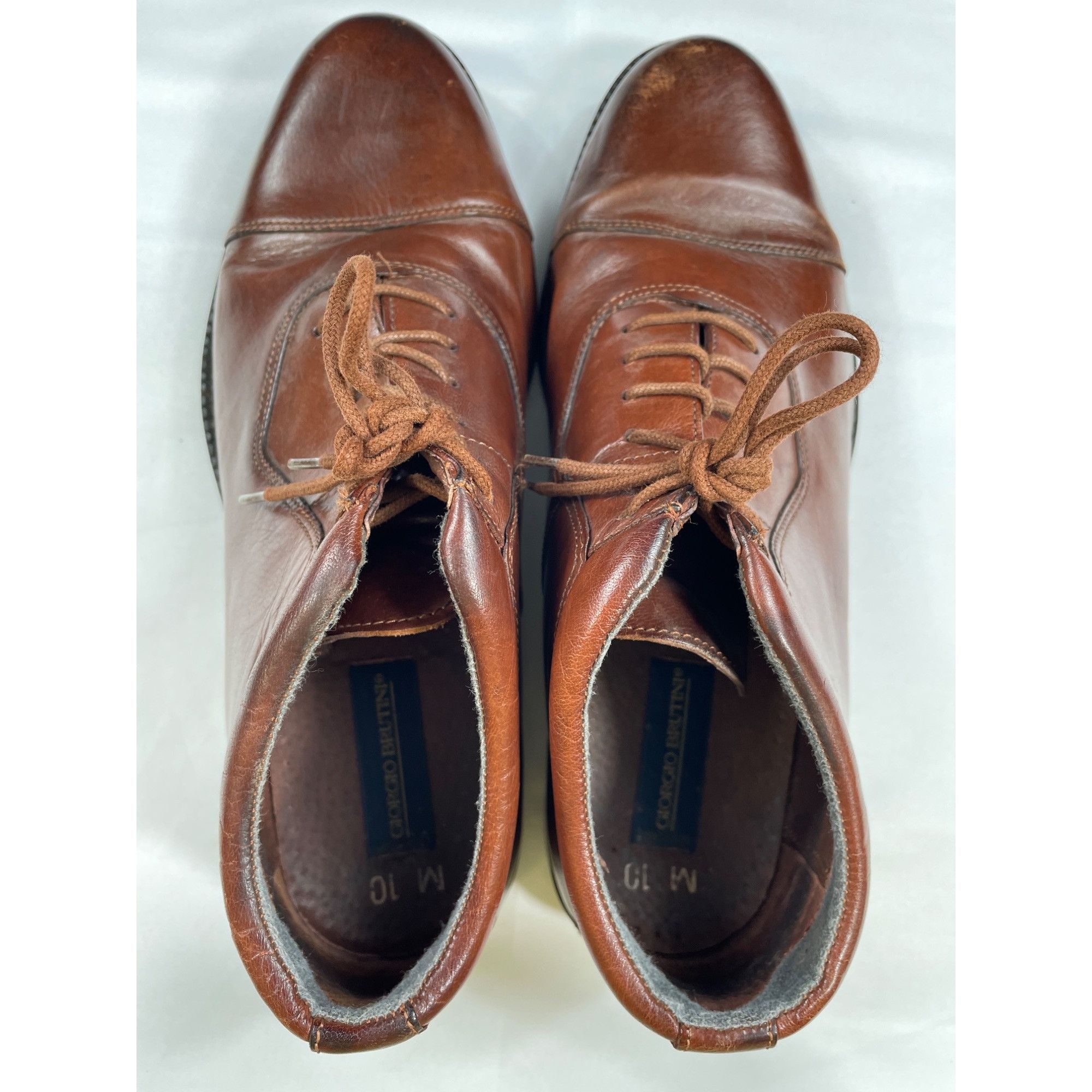 Giorgio Brutini Giorgio Brutini SKU 7555 Men’s Brown Leather Dress Shoes Oxf Size US 10 / EU 43 - 6 Thumbnail