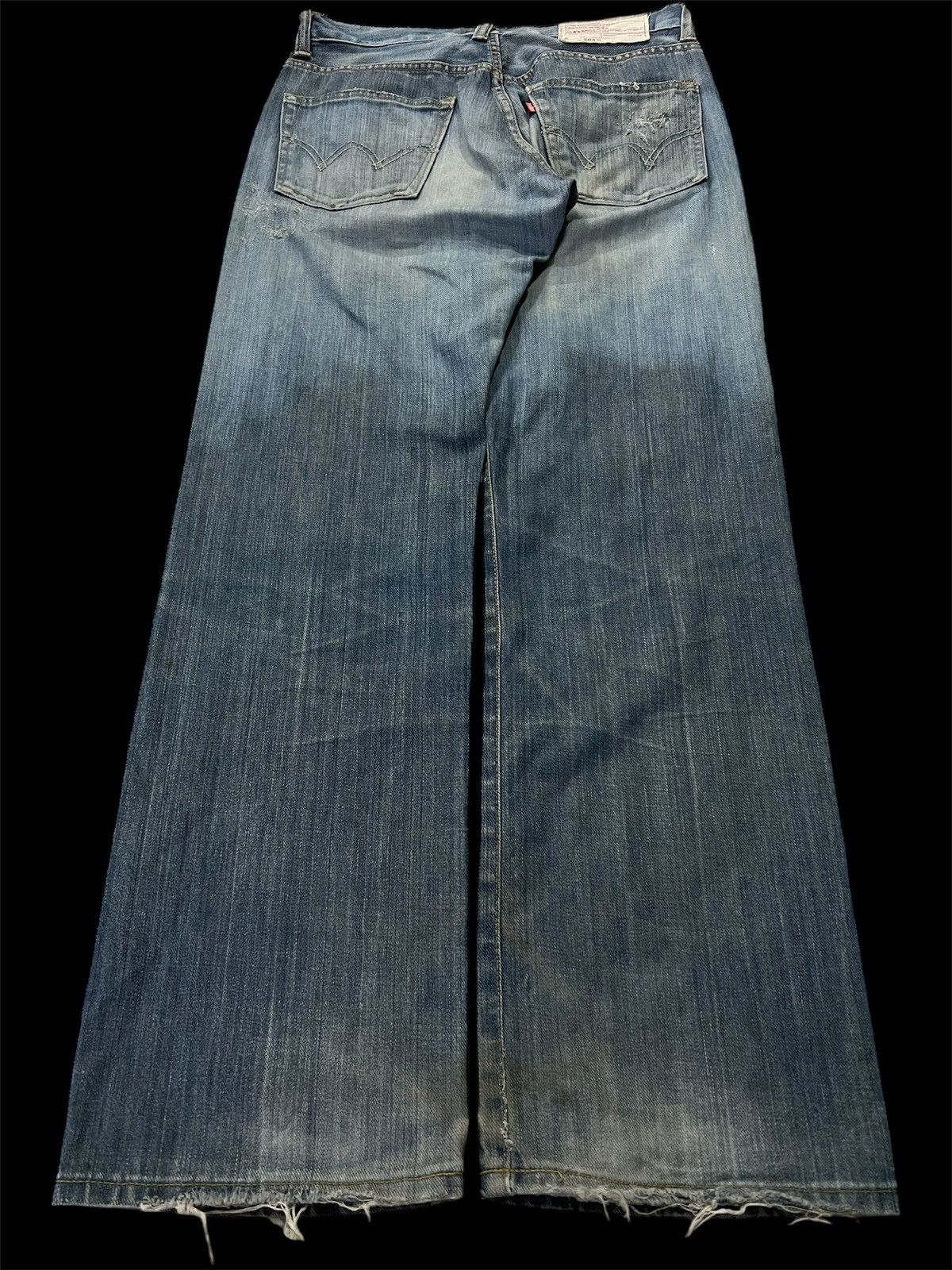 Edwin × If Six Was Nine × Le Grande Bleu (L.G.B.) VINTAGE EDWIN 504 R MUD WASH DISTRESS JEANS Size US 30 / EU 46 - 2 Thumbnail