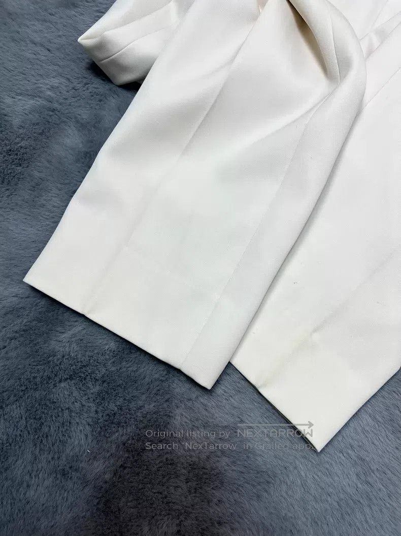 Saint Laurent Paris Saint Laurent Paris White 9-Figure Wool Trousers Size US 30 / EU 46 - 6 Thumbnail