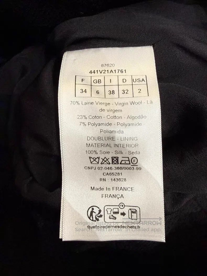 Dior Dior Black wool short coat Size XXS / US 00 / IT 34 - 6 Thumbnail