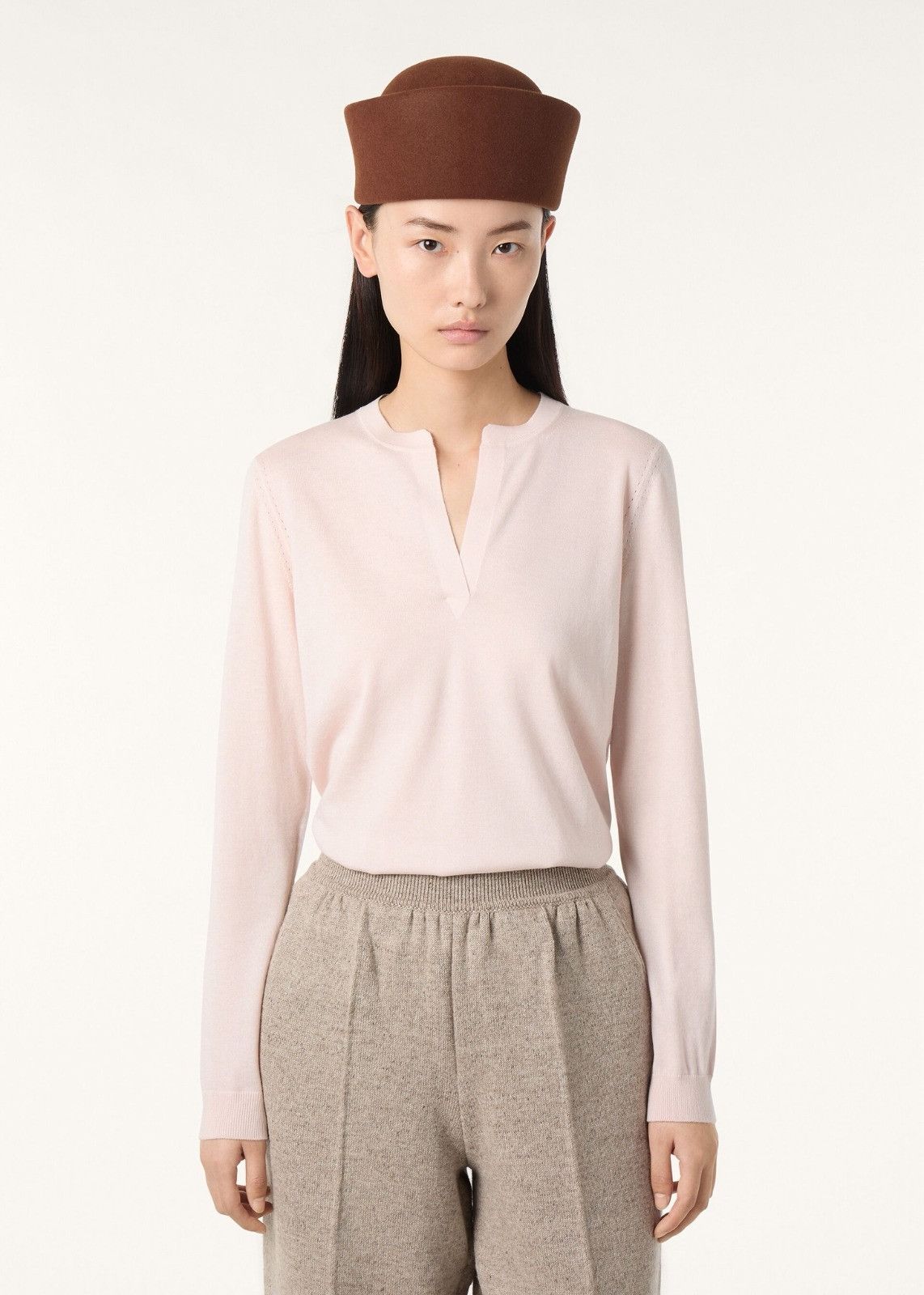 Loro Piana o1srvl11e0526 FAO5805 Piuma Sweater in Pink Size L / US 10 / IT 46 - 3 Thumbnail