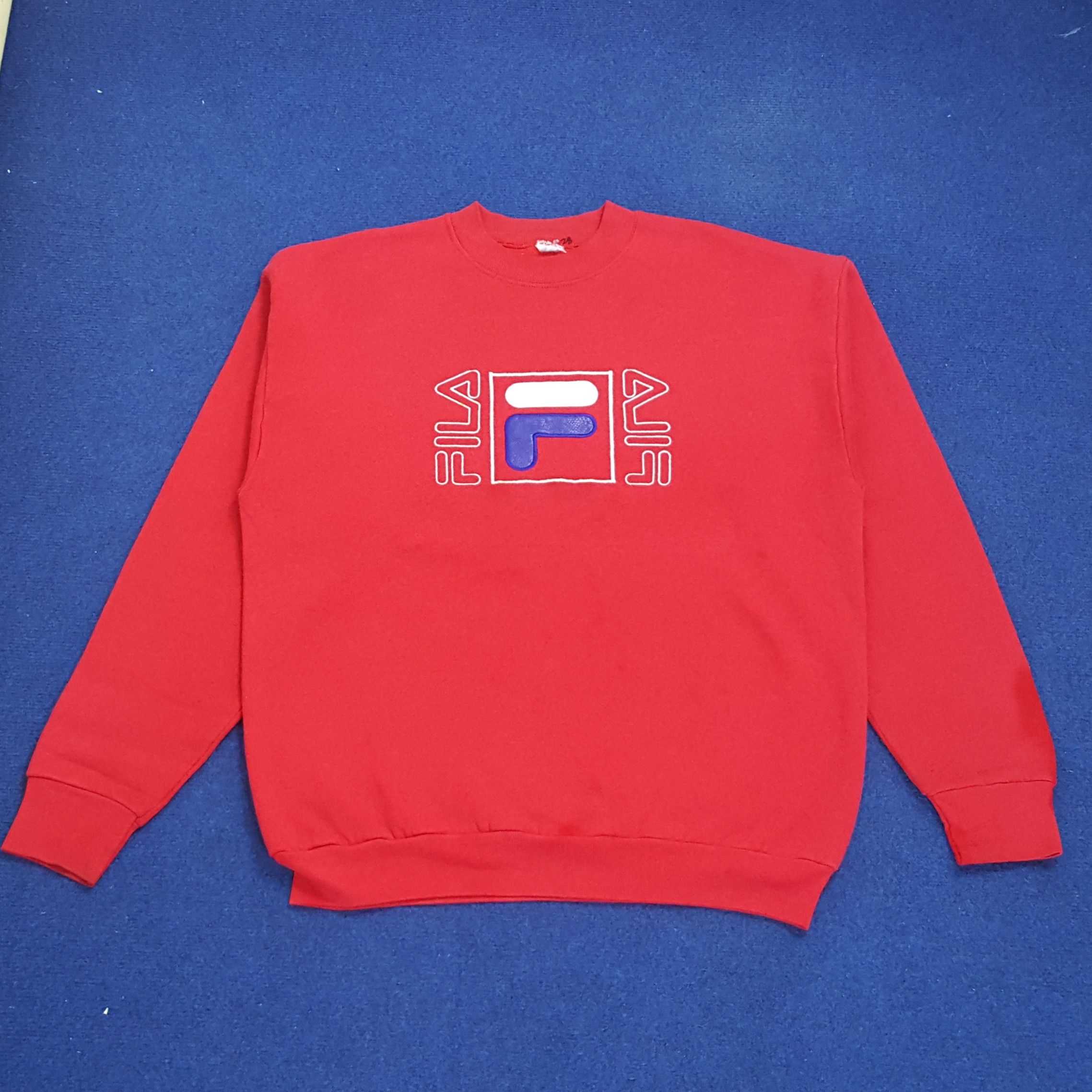 Fila × Vintage Vintage Fila Box Logo Embroidery Sweatshirts Size US L / EU 52-54 / 3 - 1 Thumbnail