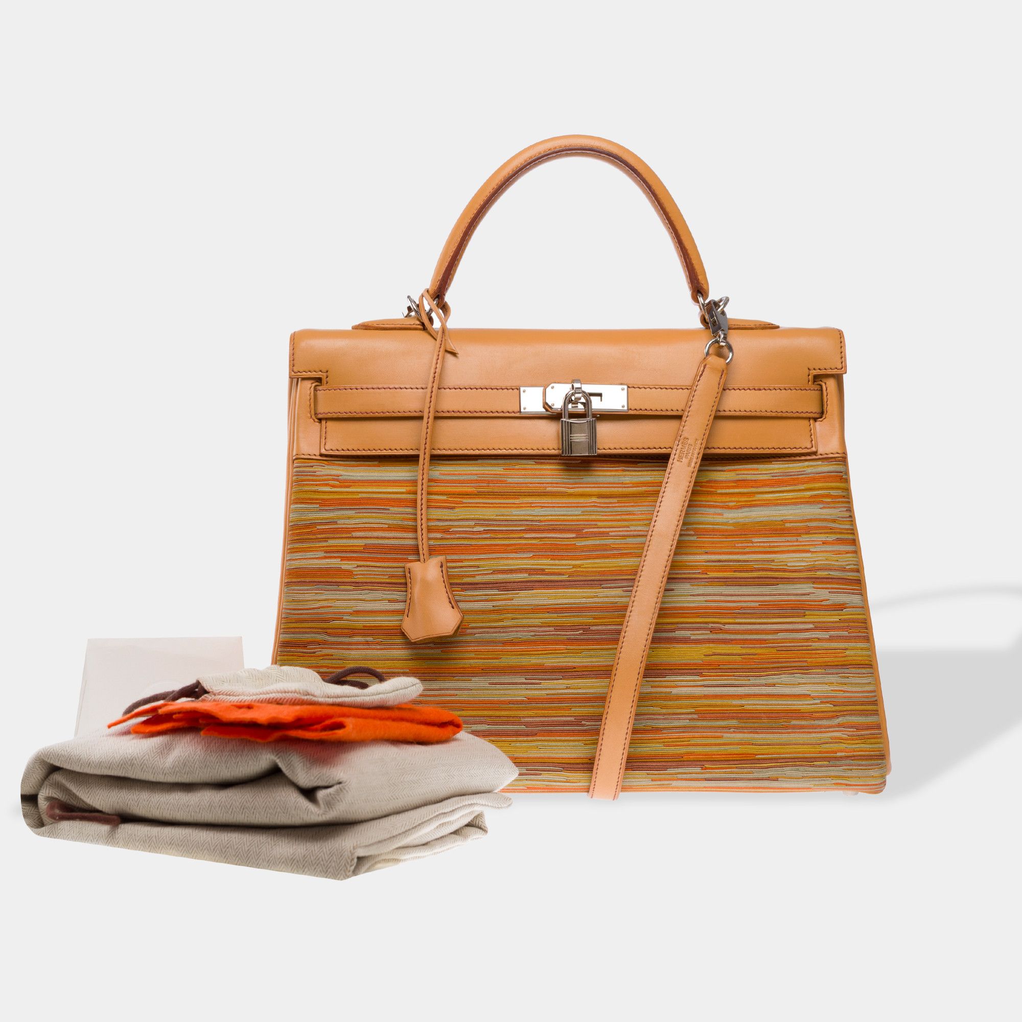 Hermes HERMES Kelly 35 in Beige Leather Size ONE SIZE - 2 Thumbnail