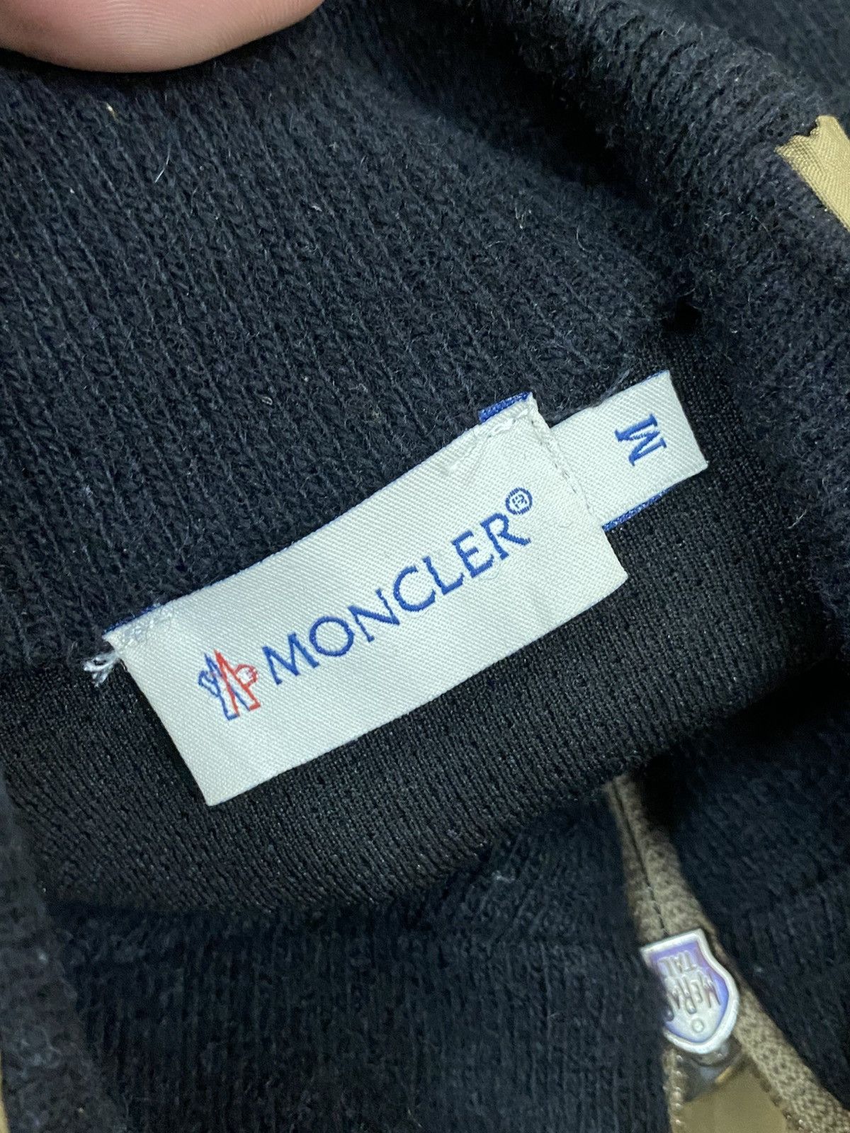 Moncler Moncler Zip-Up Jacket - Brown & Black Wool/Nylon - Size M Size US M / EU 48-50 / 2 - 12 Thumbnail