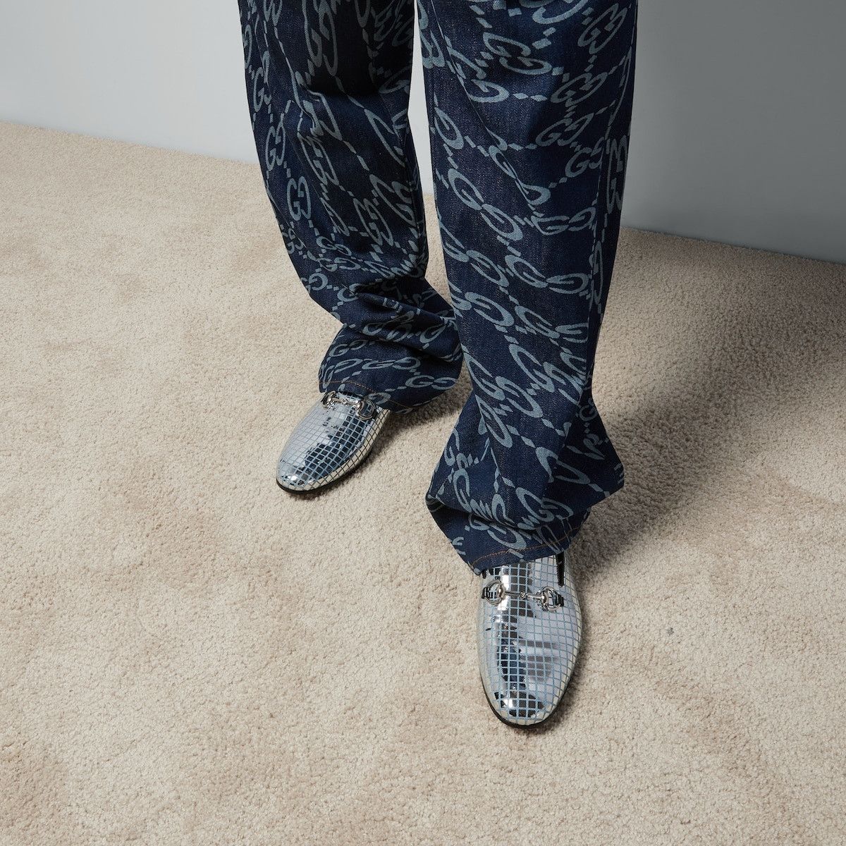 Gucci o1s1wg110125 Jordaan Loafers in Multicolor Size US 9.5 / EU 42-43 - 3 Thumbnail