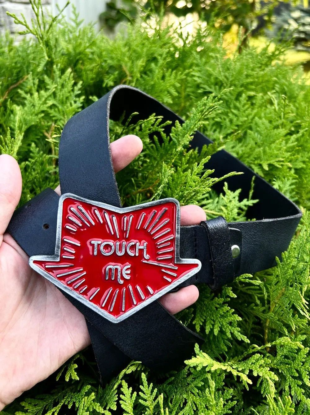 B.B. Simon × Hysteric Glamour VINTAGE RAP BALENCIAGA STYLE TOUCH ME LEATHER BELT Size ONE SIZE - 5 Thumbnail