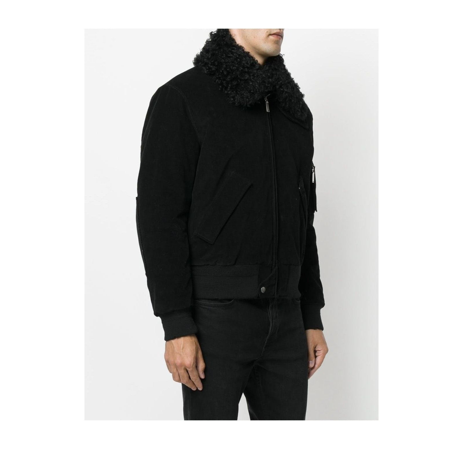 Saint Laurent Paris Saint Laurent Lamb Fur Trim Jacket Size US M / EU 48-50 / 2 - 2 Thumbnail