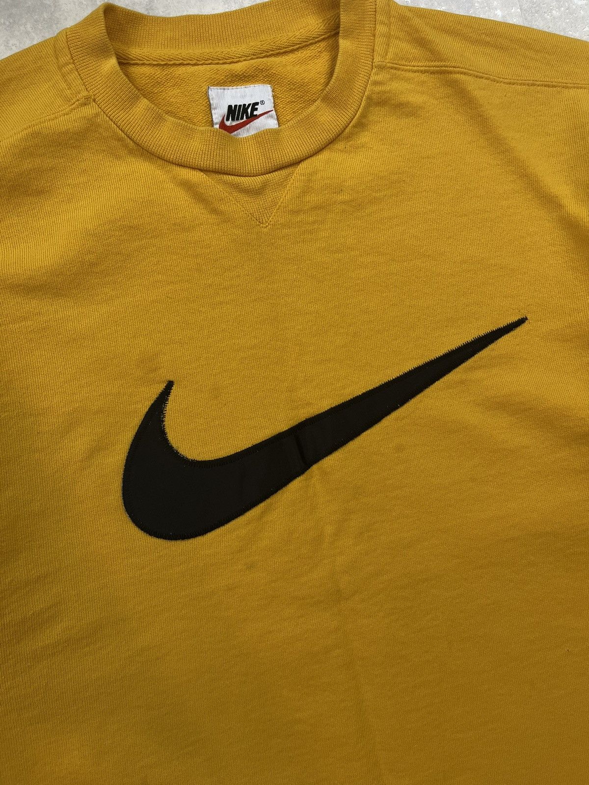 Nike × Vintage 90s Nike Big Central Swoosh Vintage Y2K Oversized Sweatshirt Size US M / EU 48-50 / 2 - 2 Thumbnail