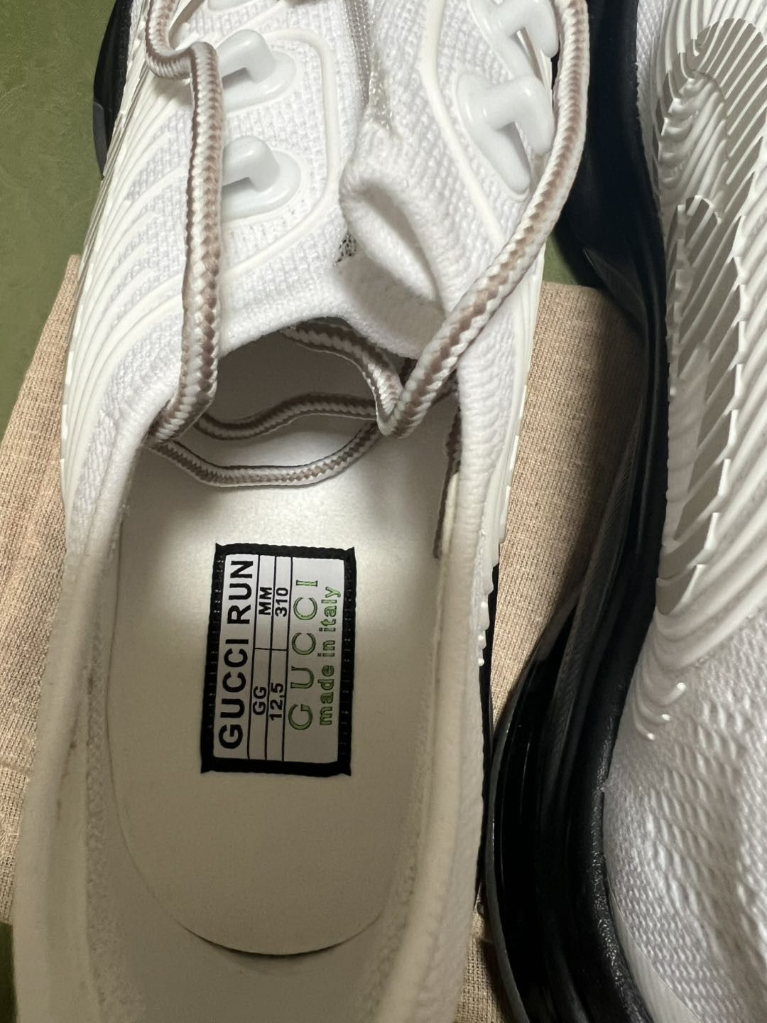 Gucci Gucci Run White Black Size US 13 / EU 46 - 4 Thumbnail