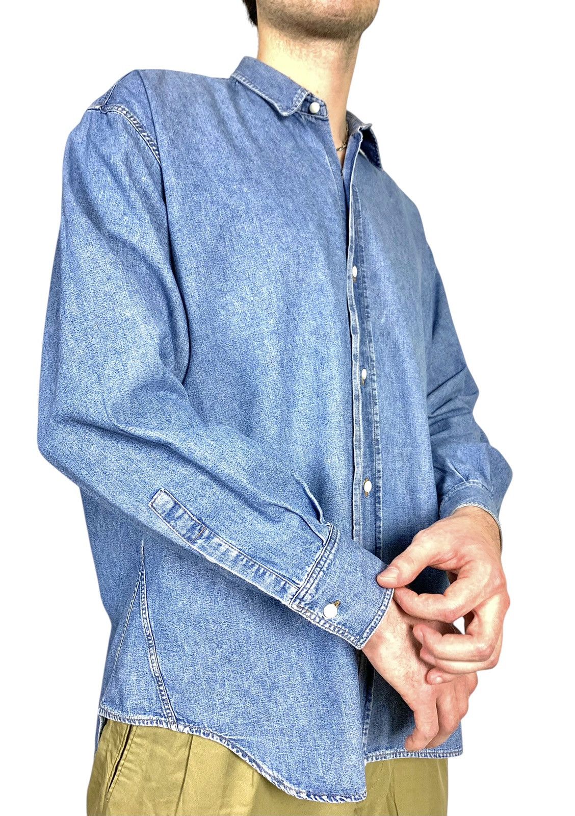 Katharine Hamnett London Vintage Katharine Hamnett Denim Oversized Washed Blue Shirt Size US L / EU 52-54 / 3 - 4 Thumbnail