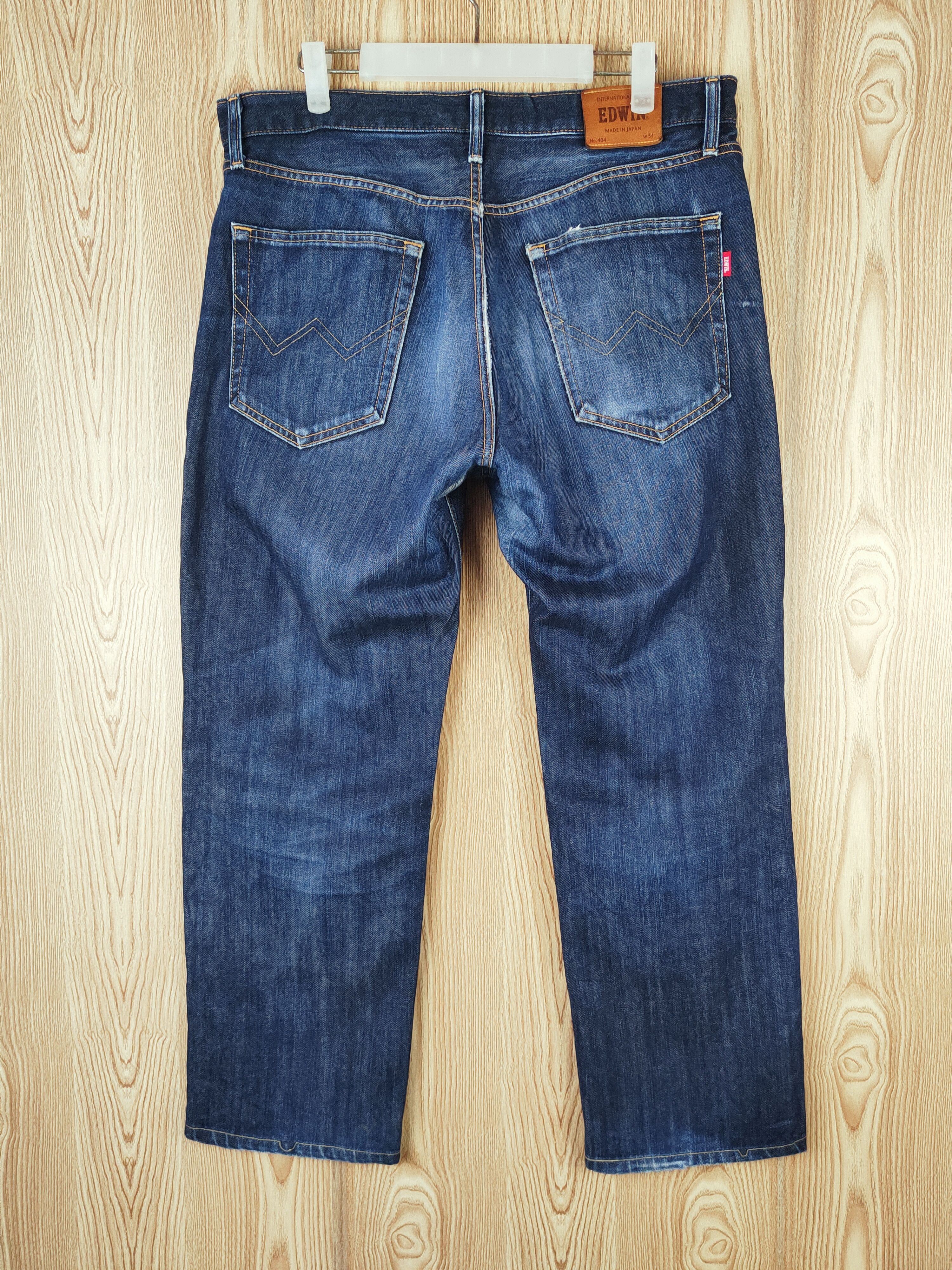 Edwin Edwin Dark Blue Distressed Ripped Jeans #S2736 Size US 34 / EU 50 - 7 Thumbnail