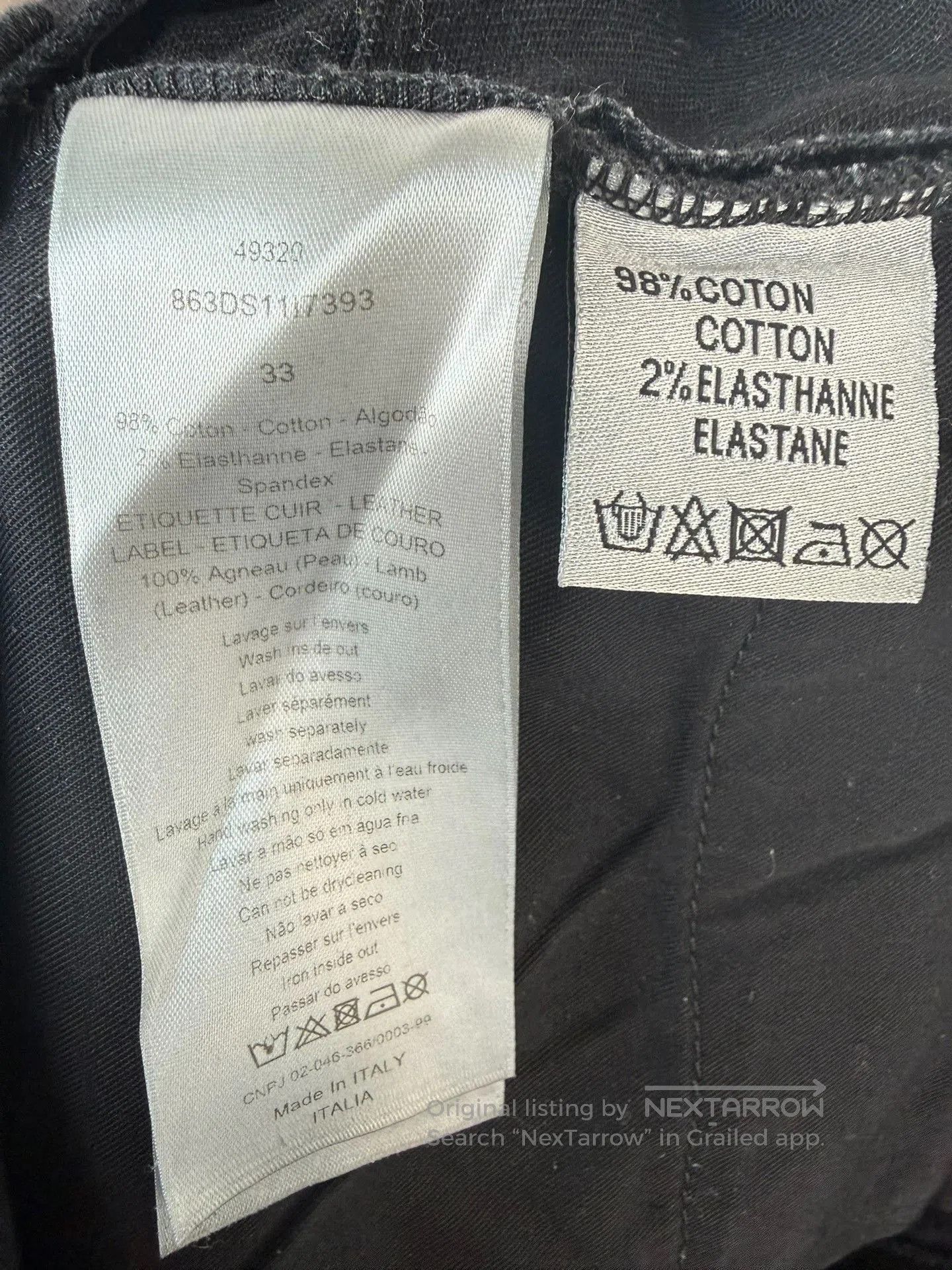 Dior Dior Logo Denim Pants in Black. Size US 33 - 3 Thumbnail