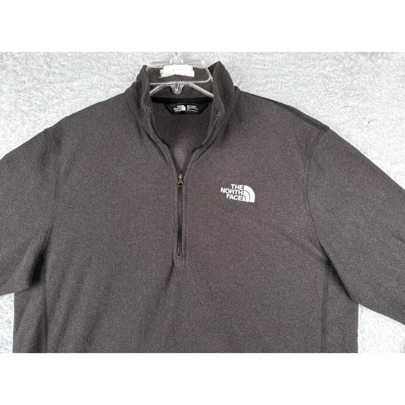 The North Face The North Face Sweater Mens Small Gray Fleece 1/4 Zip 100% Polyester Pullover Size US S / EU 44-46 / 1 - 4 Thumbnail