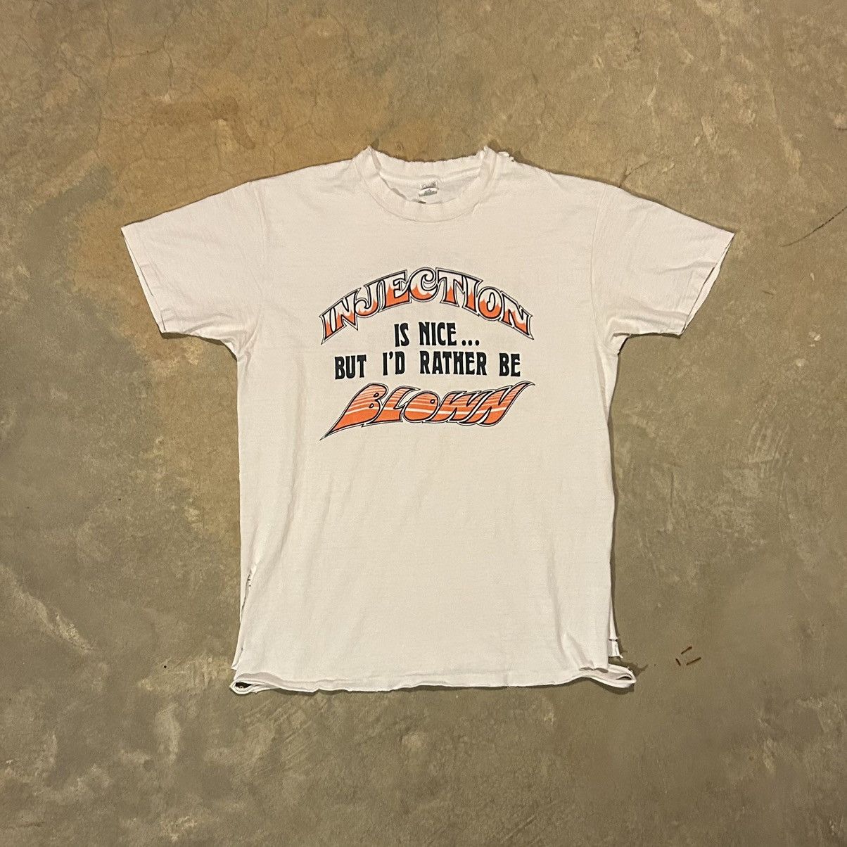 Harley Davidson × Vintage Crazy Vintage 1970s Injection Biker Sex Thrashed Tee Size US XL / EU 56 / 4 - 1 Thumbnail