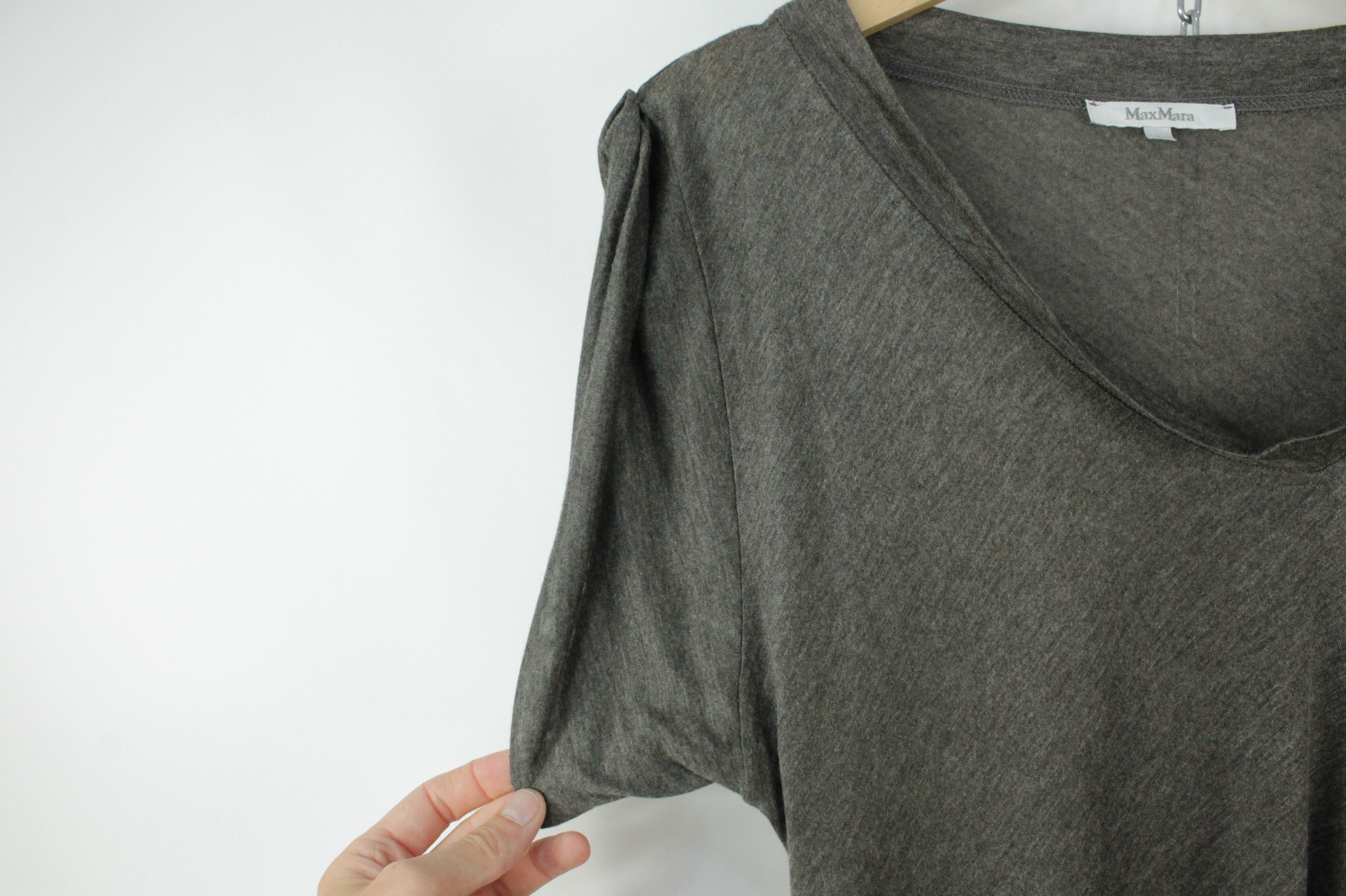 Max Mara Max Mara Gray Stretch Viscose Jersey Asymmetrical Dress Size L / US 10 / IT 46 - 4 Thumbnail