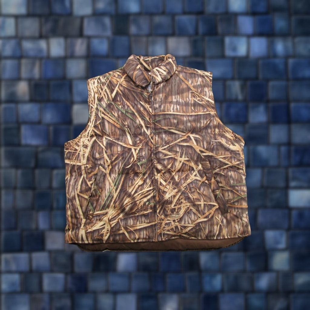 Vintage Gamehide Mossy Oak Shadow Grass Camouflage Puffer Down Fill Vest Men's L Size US L / EU 52-54 / 3 - 1 Thumbnail