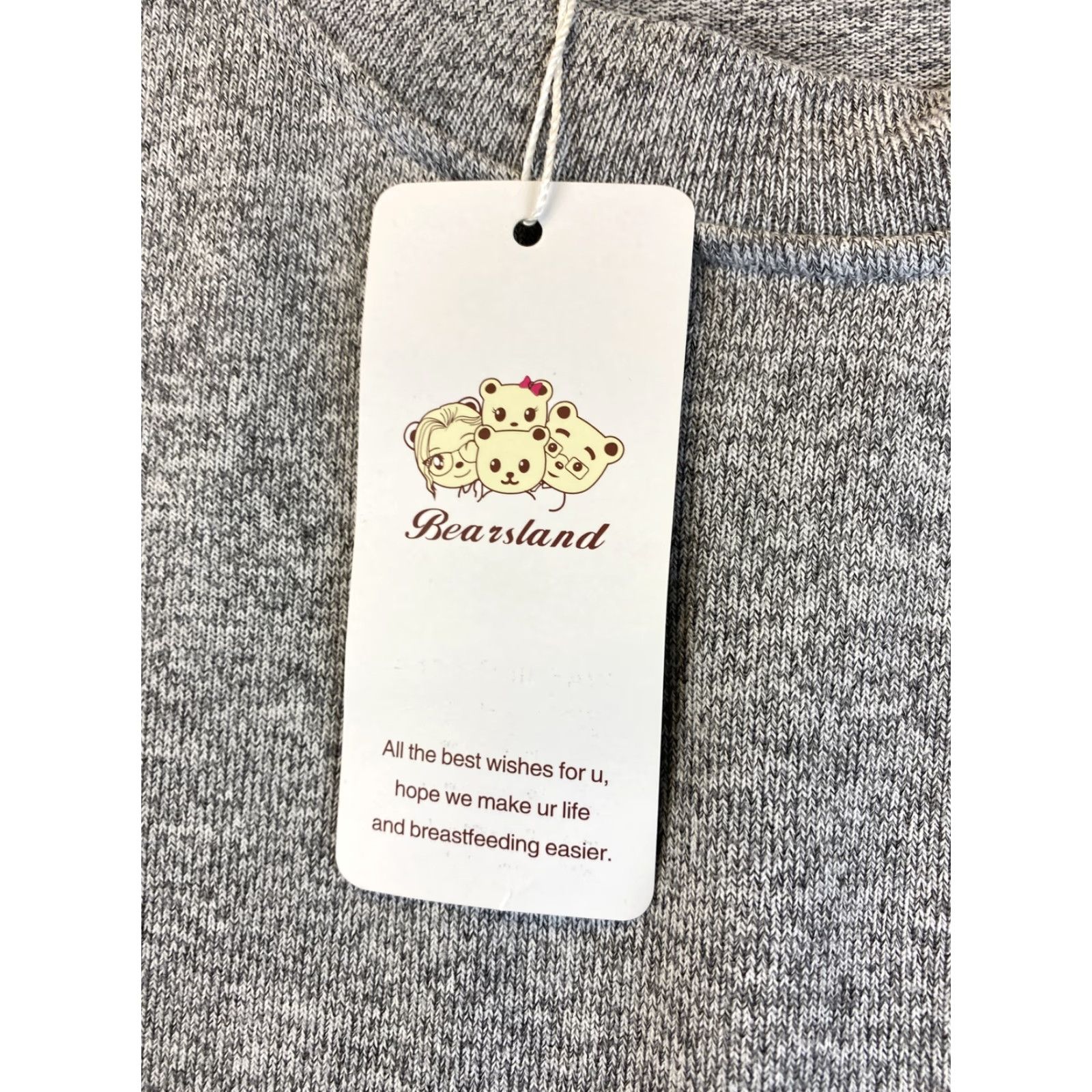 Vintage Bearsland Maternity Nursing Top S Small Gray / 78-42 Size S / US 4 / IT 40 - 6 Thumbnail