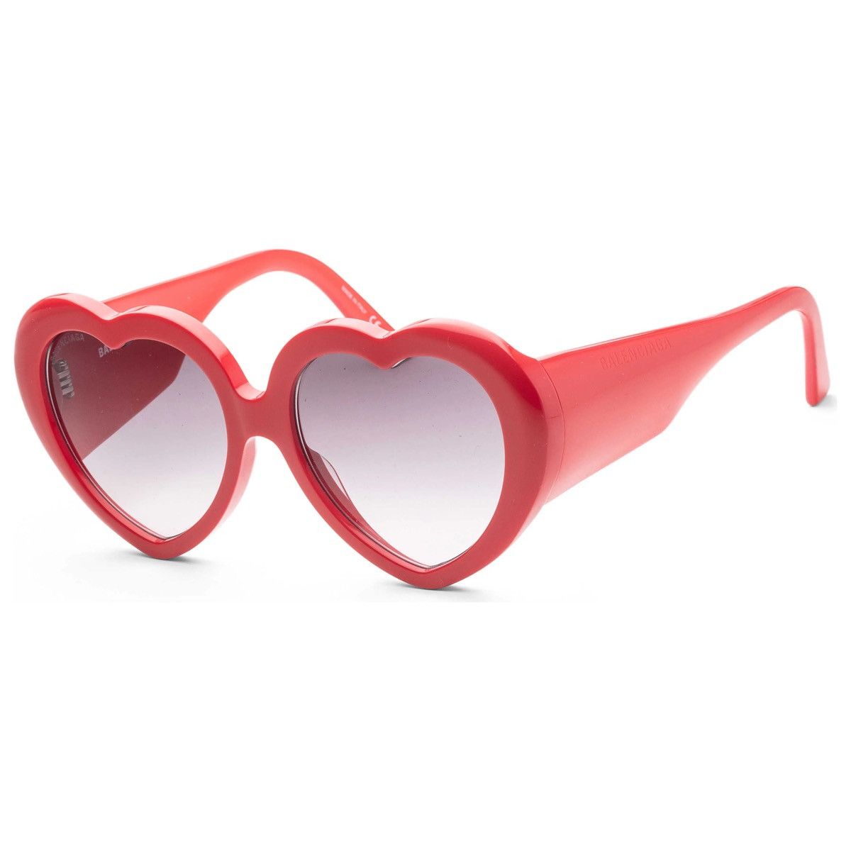 Balenciaga Balenciaga BB0043S 003 Red Heart Sunglasses Grey 54mm Size ONE SIZE - 1 Thumbnail