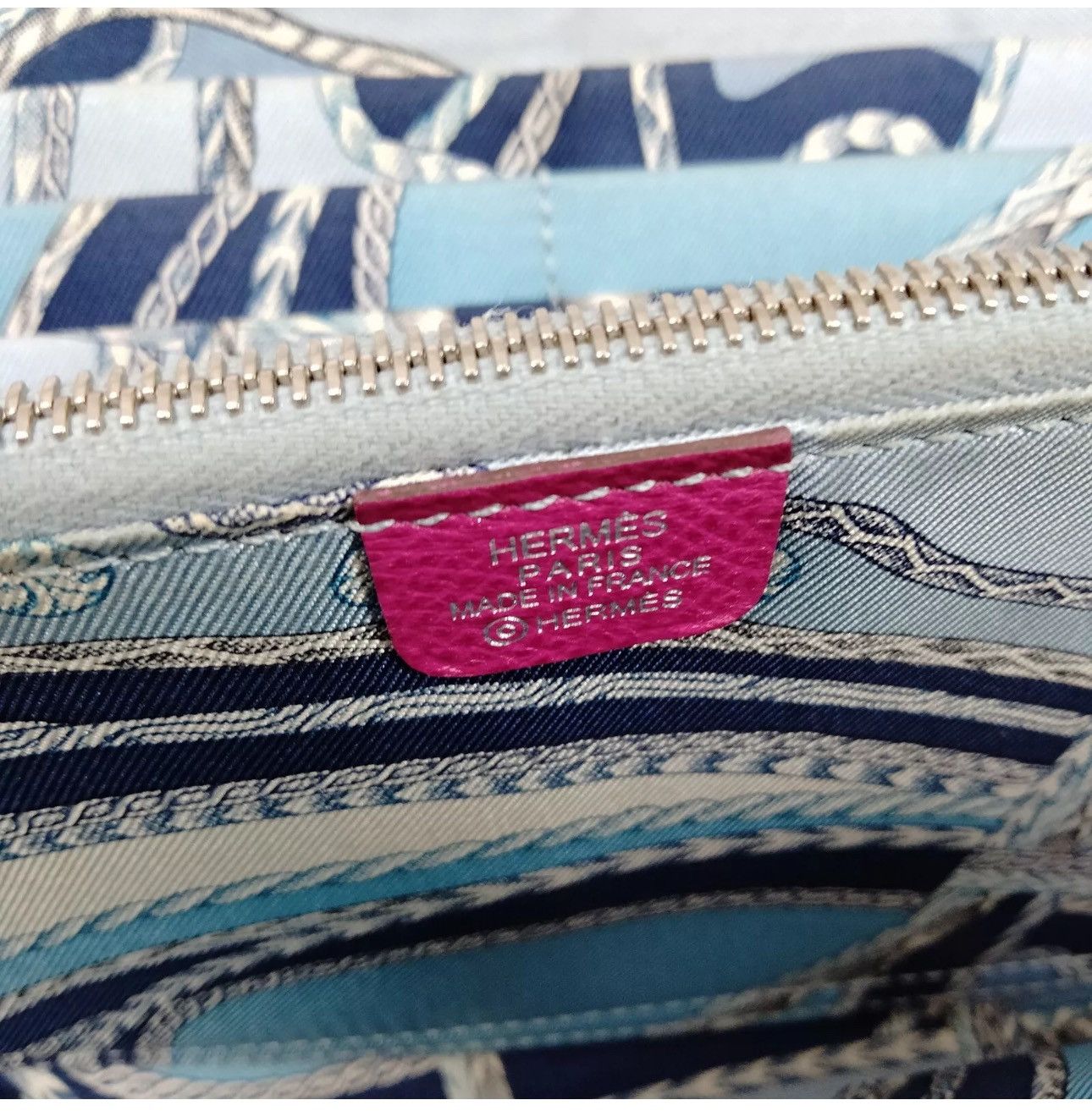 Hermes Hermes AZAP Long Pink Leather Silk Wallet Excellent Cond Size ONE SIZE - 5 Thumbnail