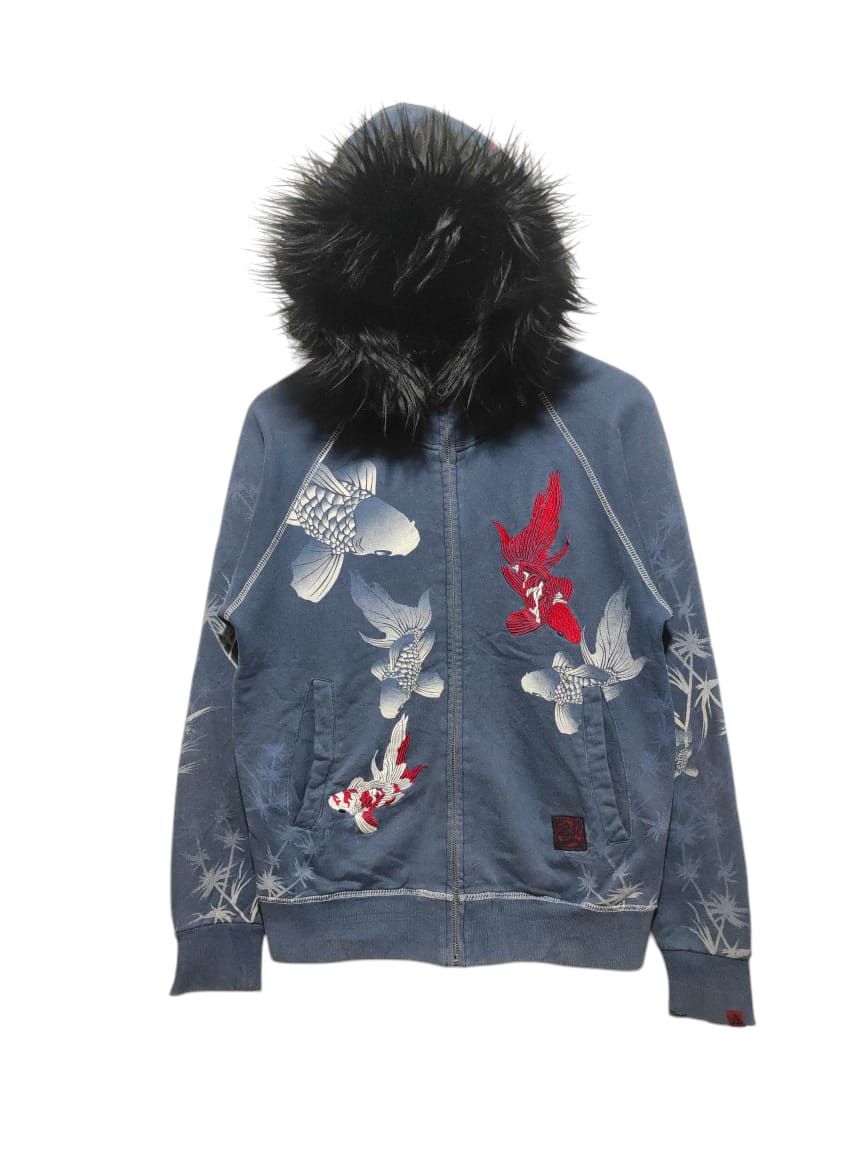 Japanese Brand Koi Sukajan zip fur hoodie ifsix LGB style Size US M / EU 48-50 / 2 - 1 Thumbnail